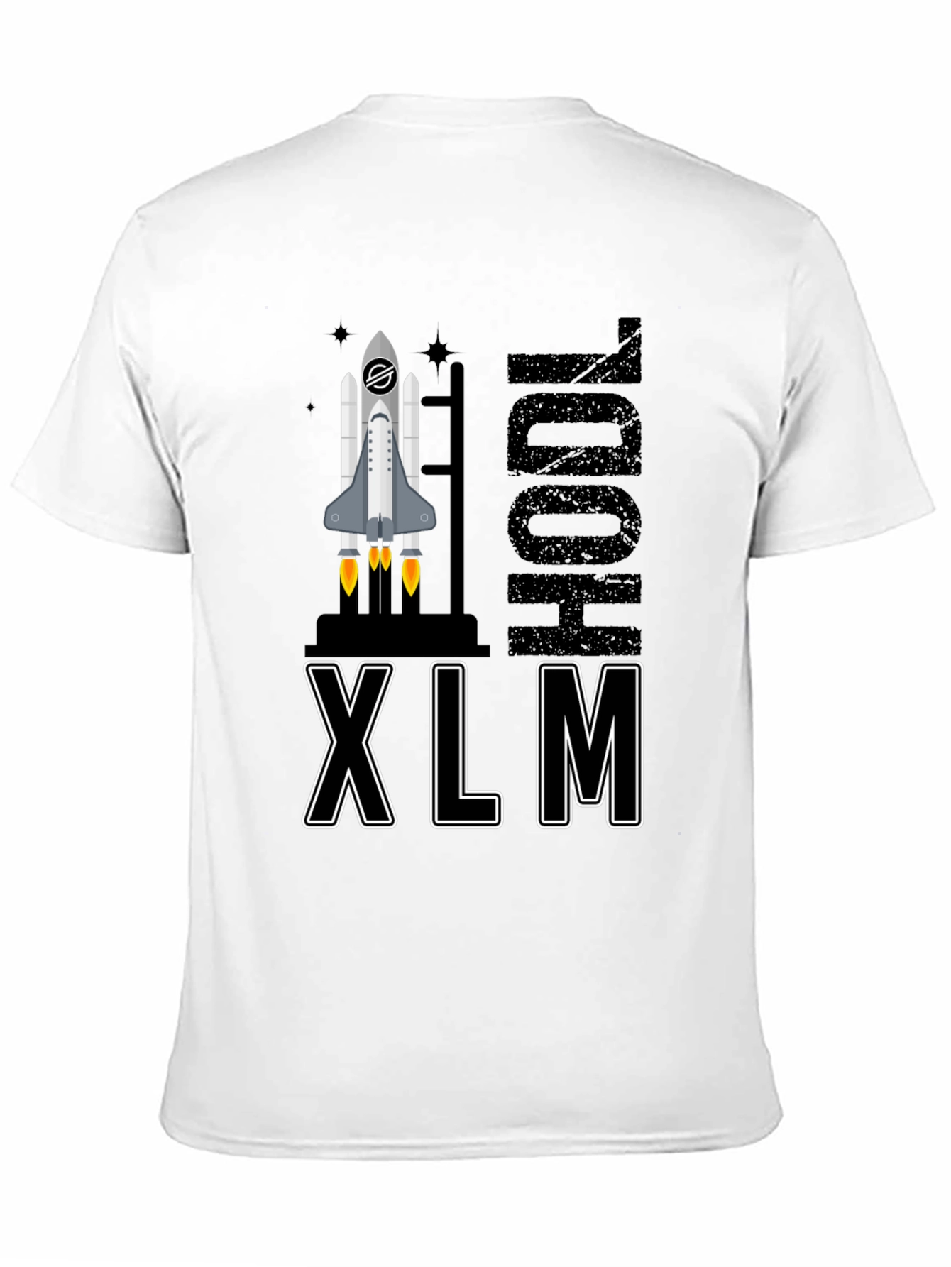 HODL XLM Crypto T-Shirt - Space Rocket Design