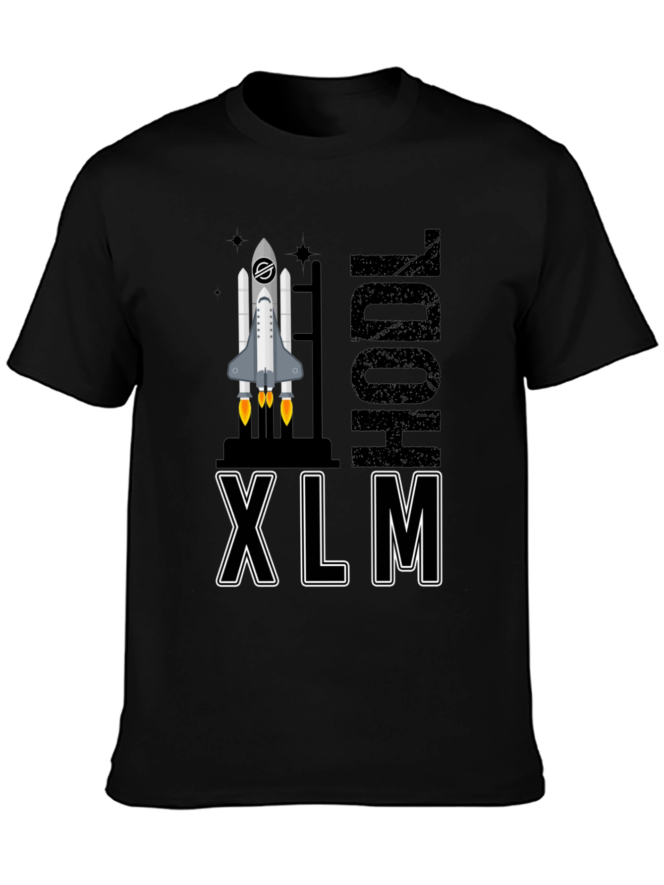 HODL XLM Crypto T-Shirt - Space Rocket Design