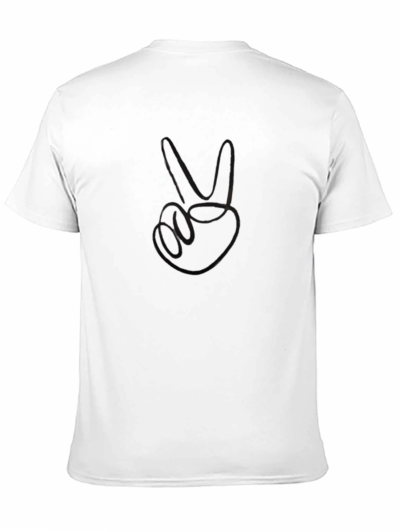 Peace Sign Graphic Black T-Shirt