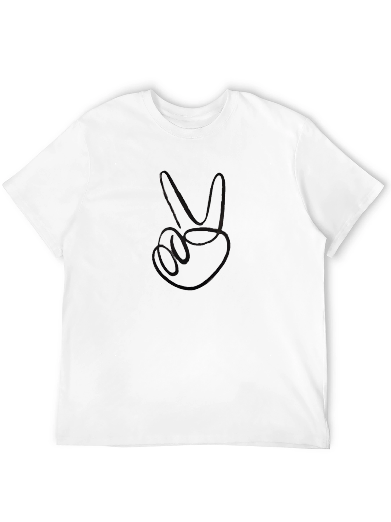 Peace Sign Graphic Black T-Shirt