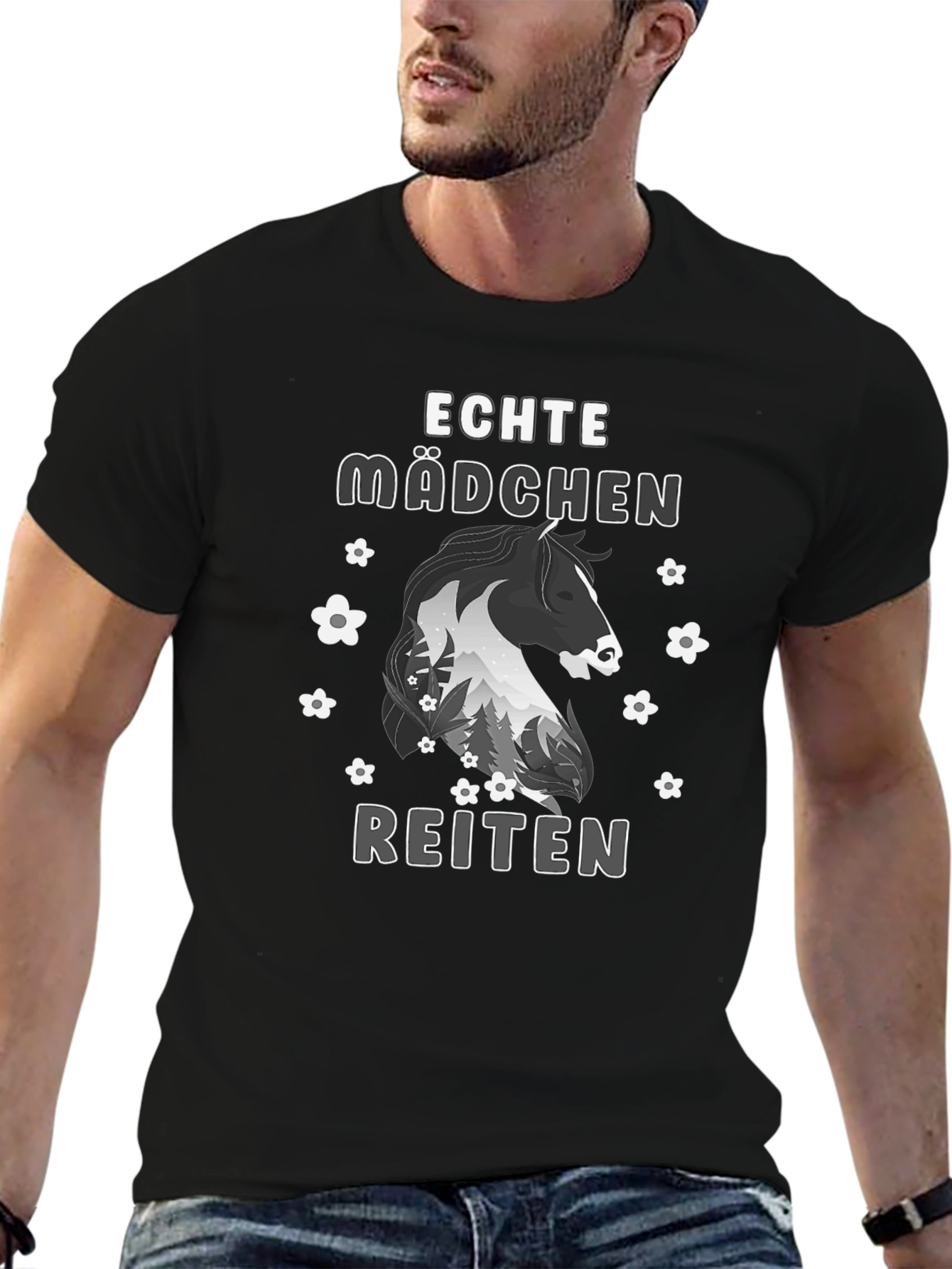 Echte Mädchen Reiten T-Shirt Horseback Riding Shirt