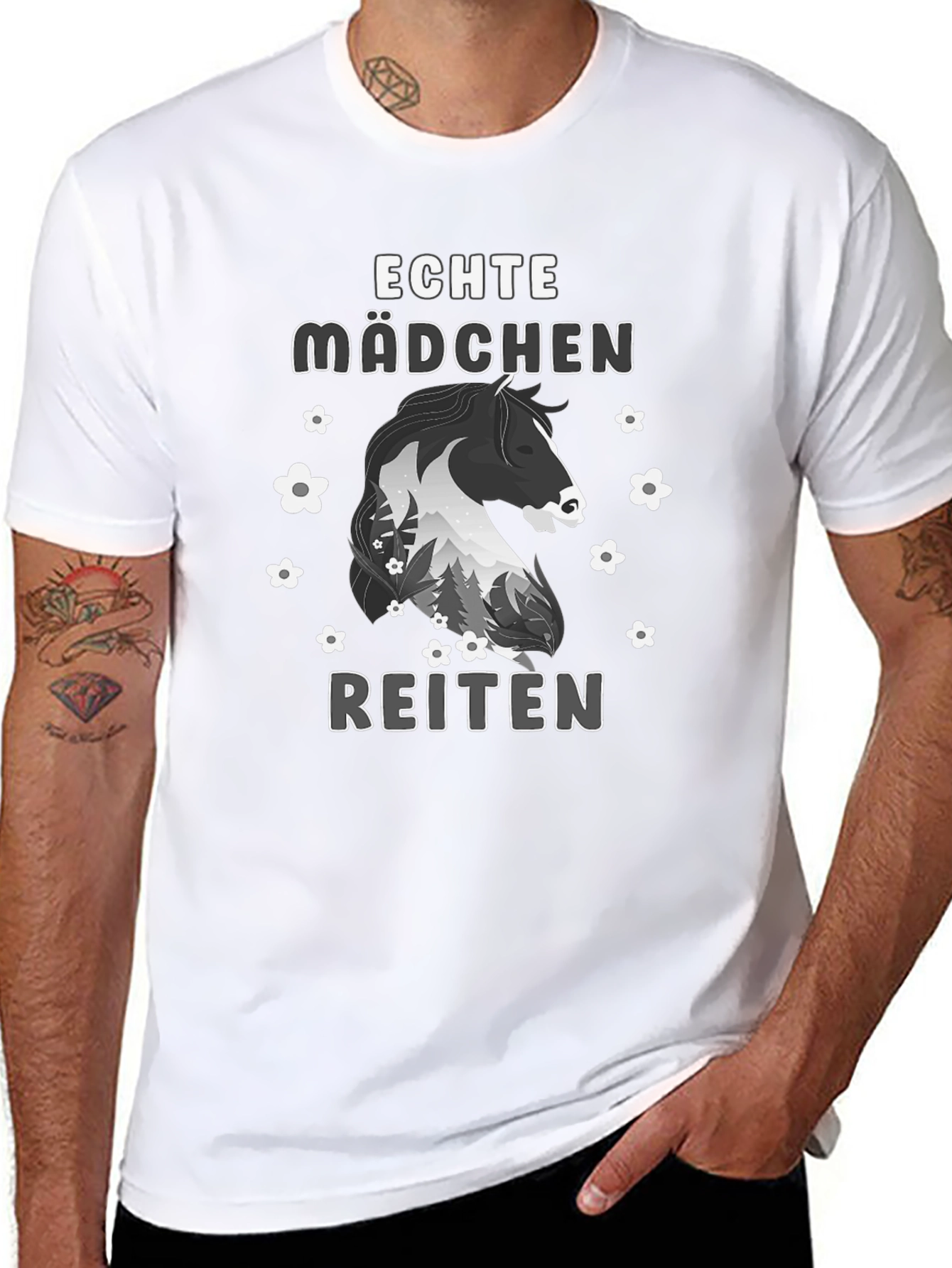 Echte Mädchen Reiten T-Shirt Horseback Riding Shirt