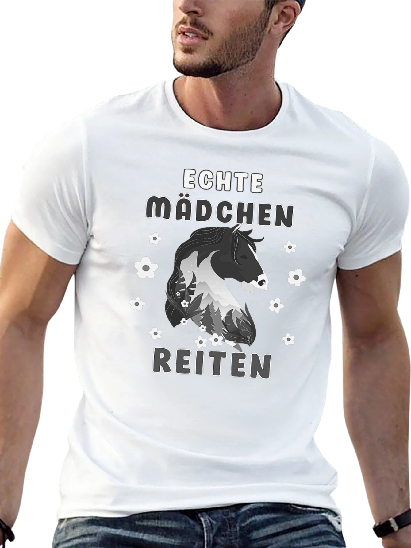 Echte Mädchen Reiten T-Shirt Horseback Riding Shirt