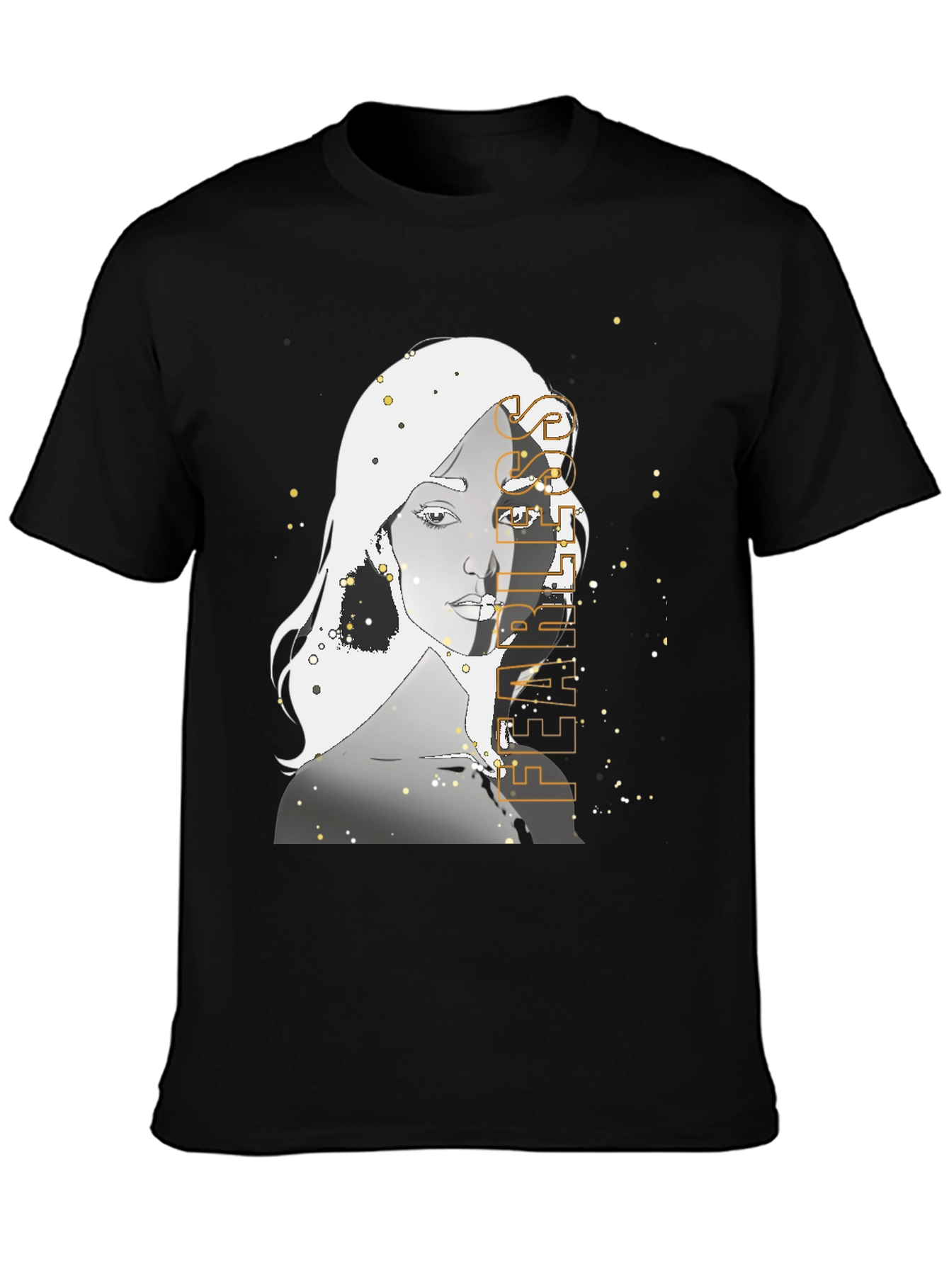 Woman Graphic Print Black T-Shirt