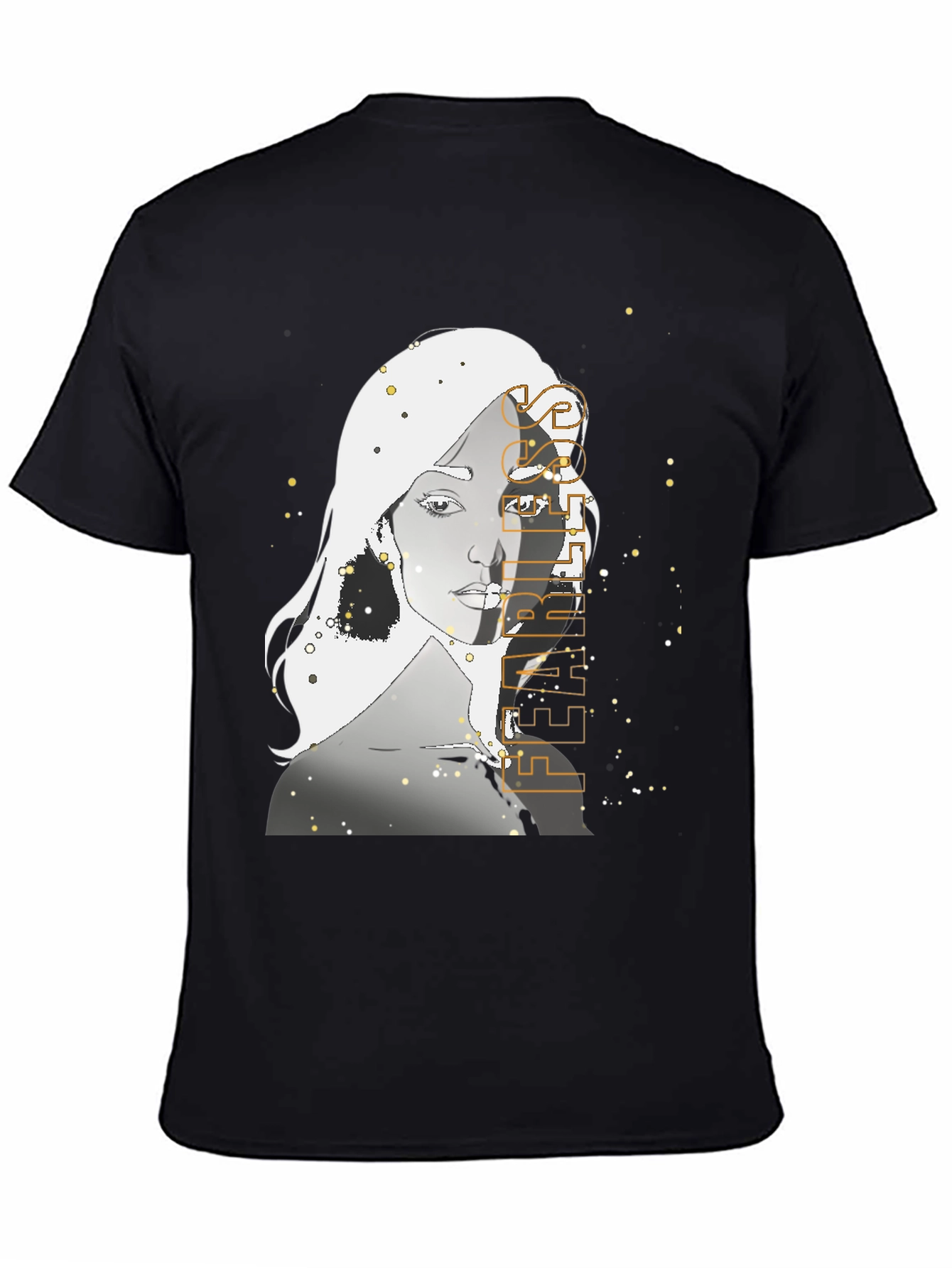 Woman Graphic Print Black T-Shirt