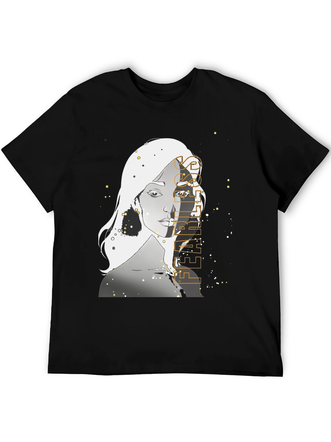 Woman Graphic Print Black T-Shirt