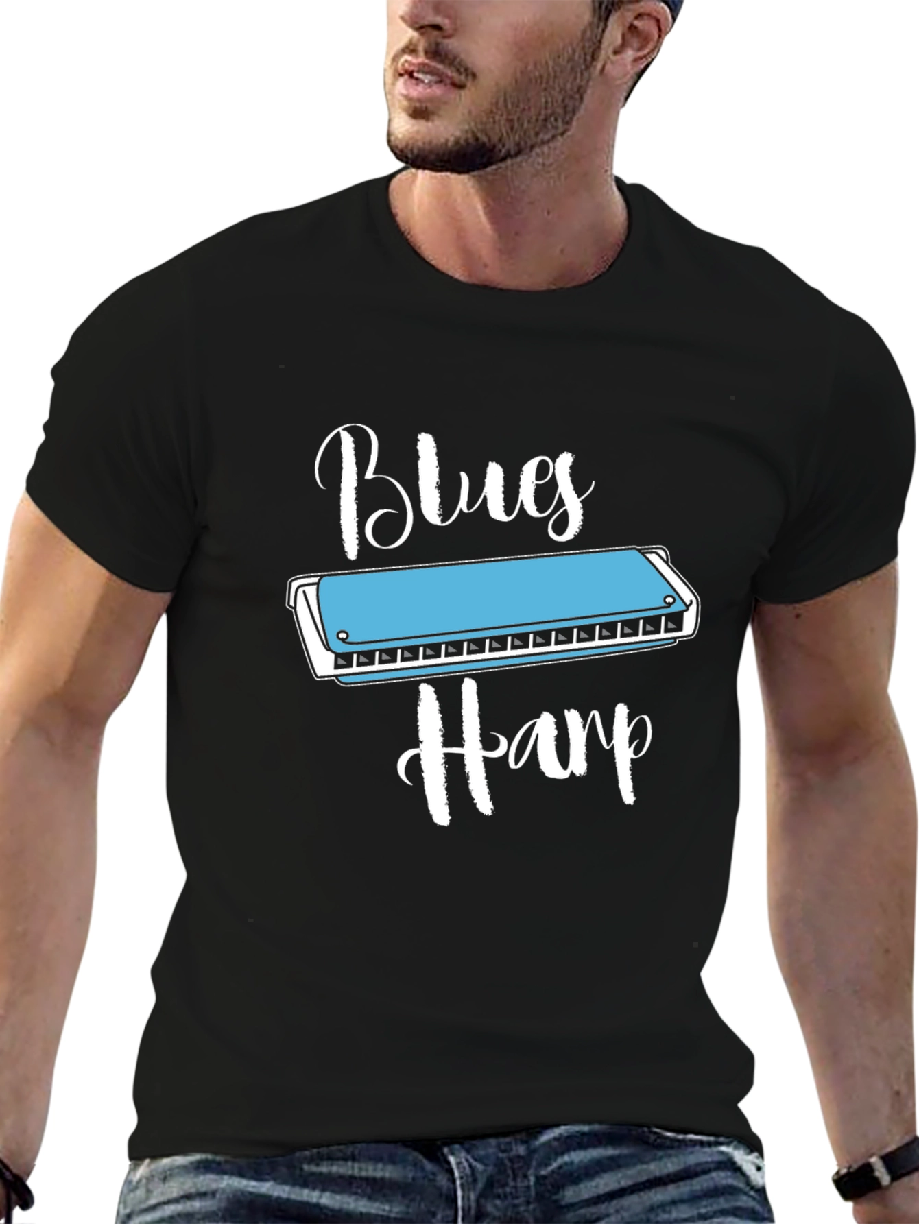 Blues Harp T-Shirt - Music Lover Tee
