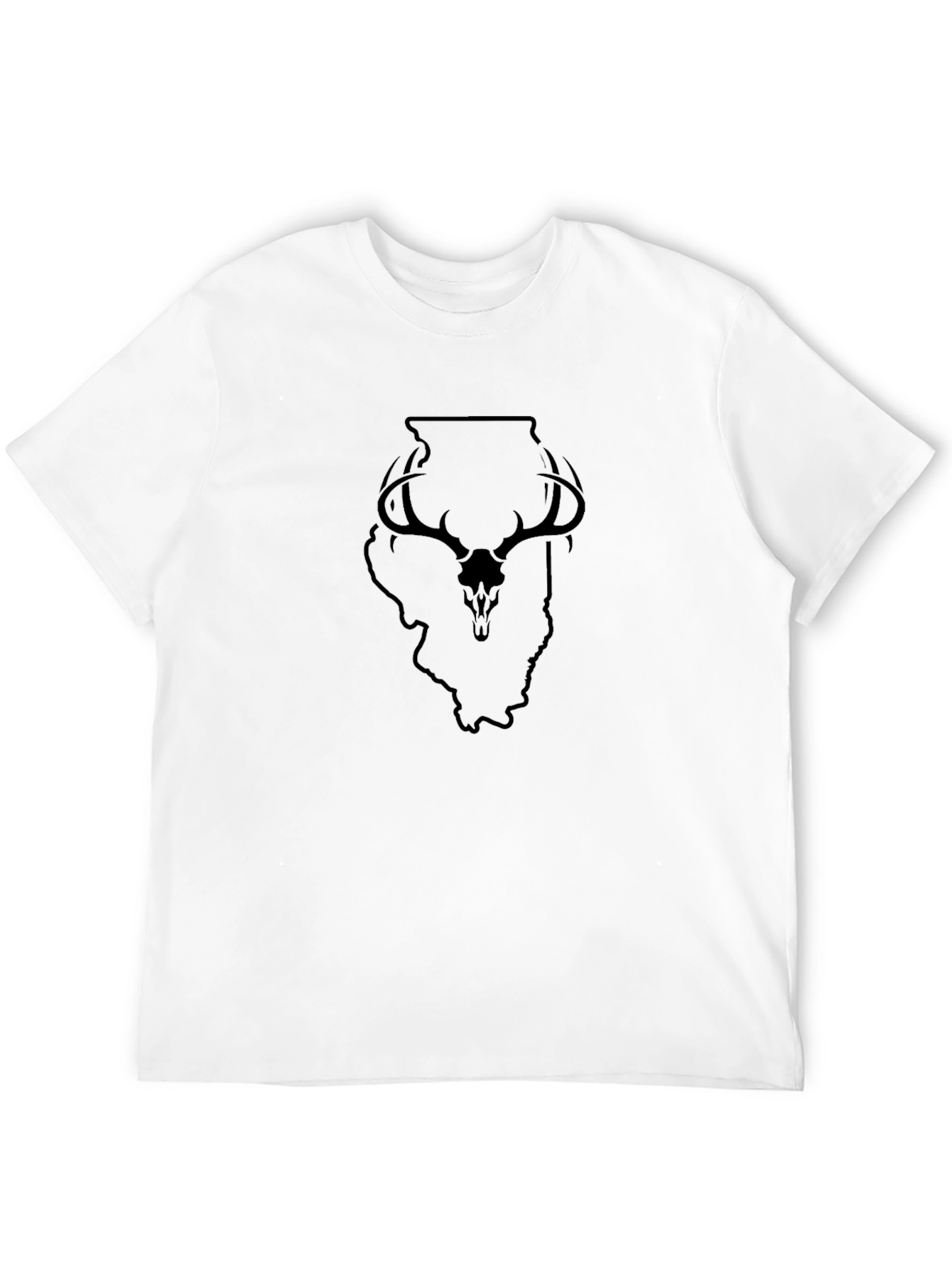 Illinois Deer Skull Graphic Tee