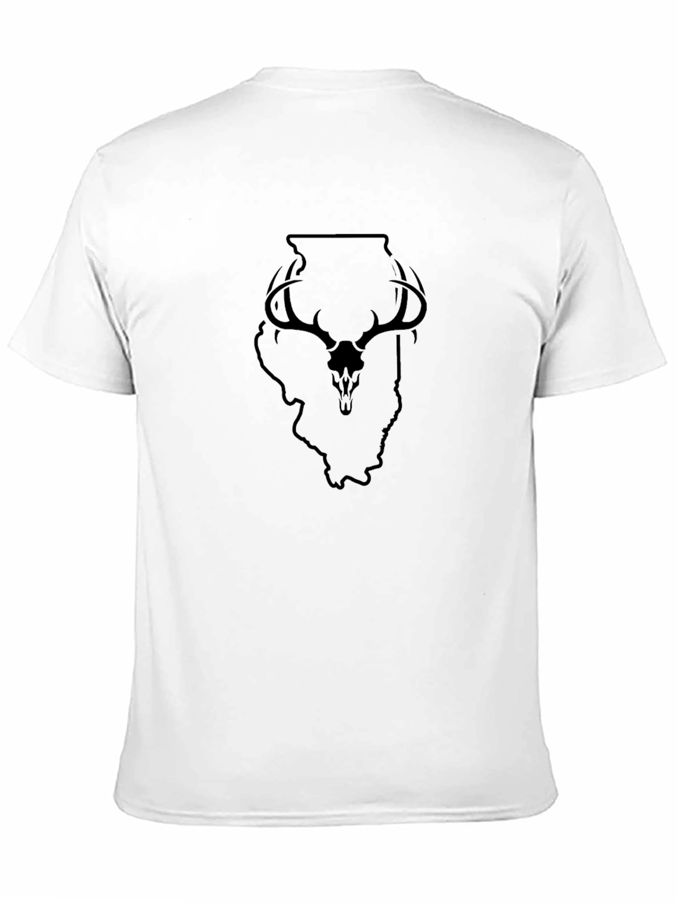 Illinois Deer Skull Graphic Tee