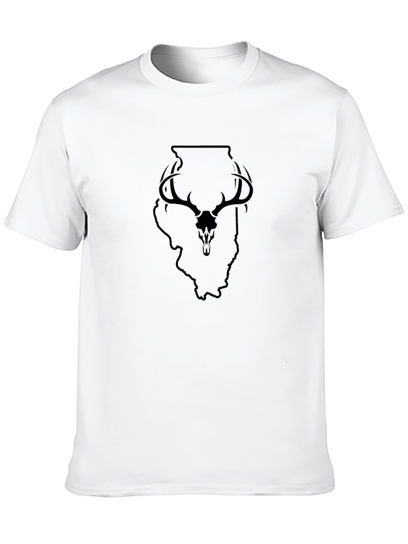 Illinois Deer Skull Graphic Tee