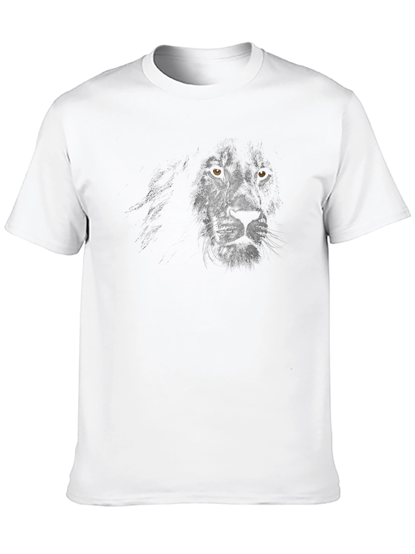 Lion Face Graphic Black T-Shirt