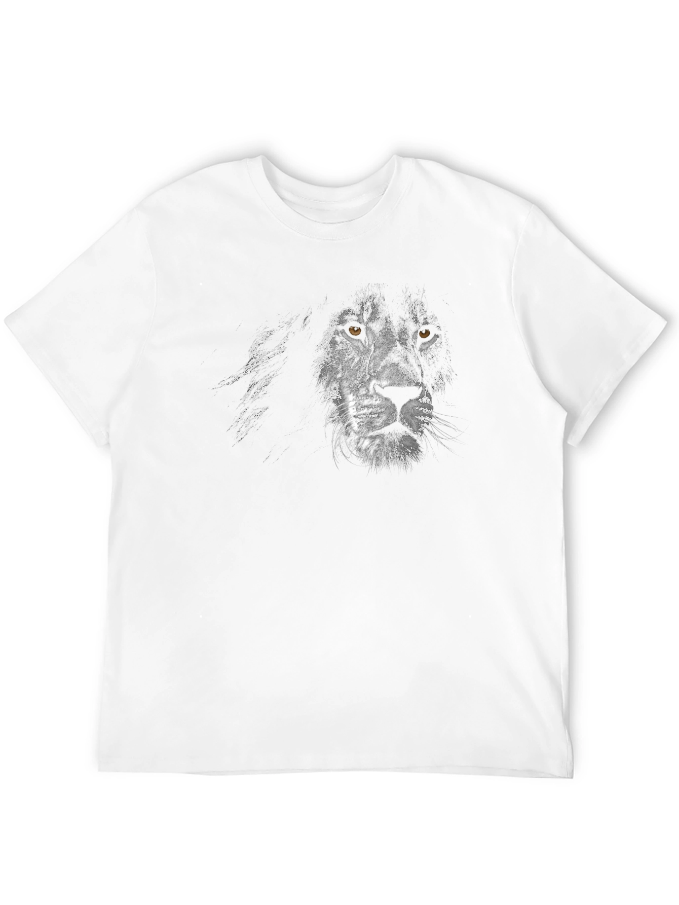 Lion Face Graphic Black T-Shirt