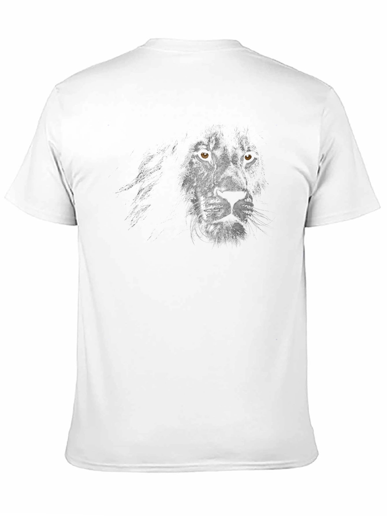 Lion Face Graphic Black T-Shirt