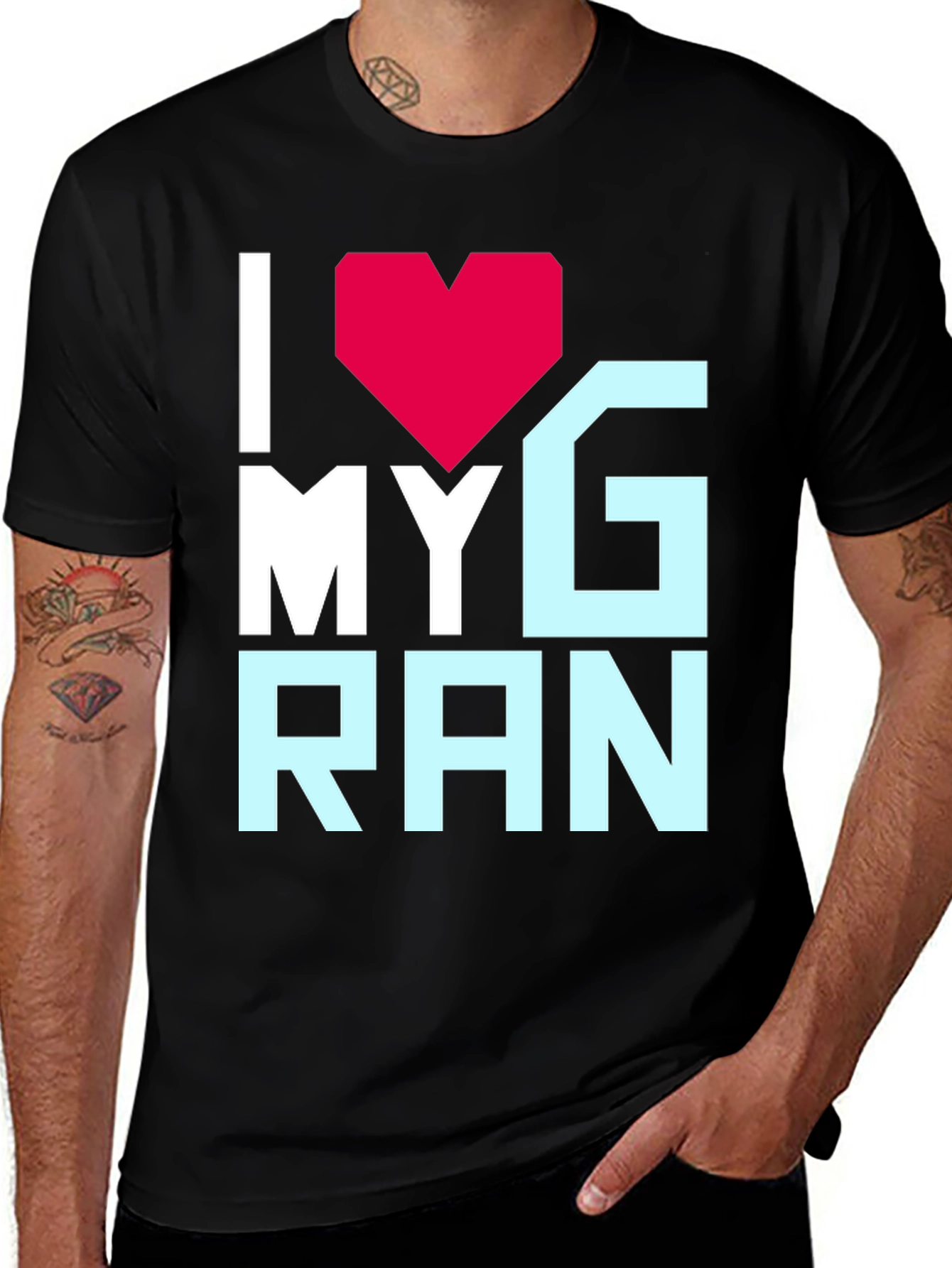 I Heart My Gran T-Shirt - Black Graphic Tee