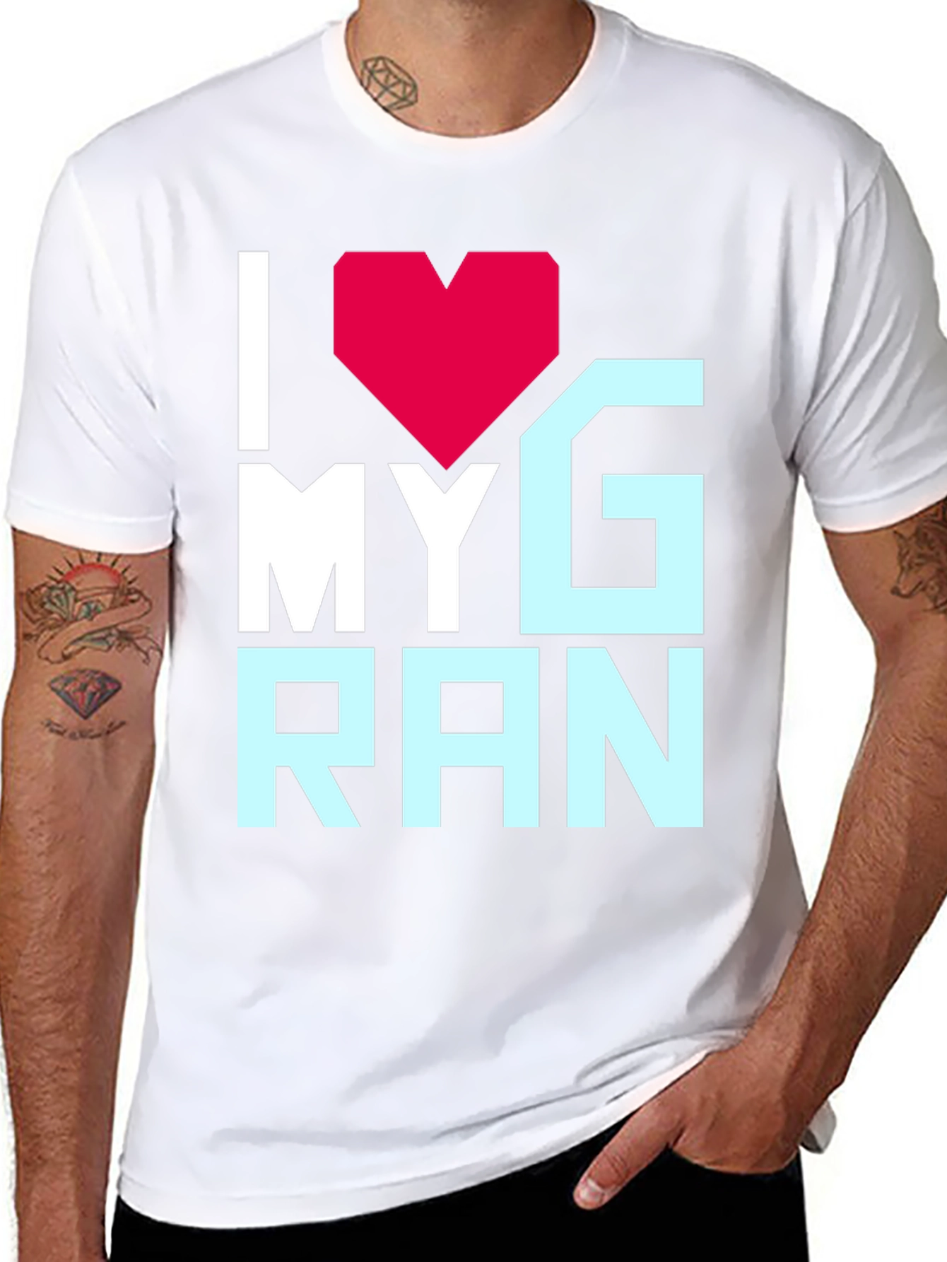 I Heart My Gran T-Shirt - Black Graphic Tee