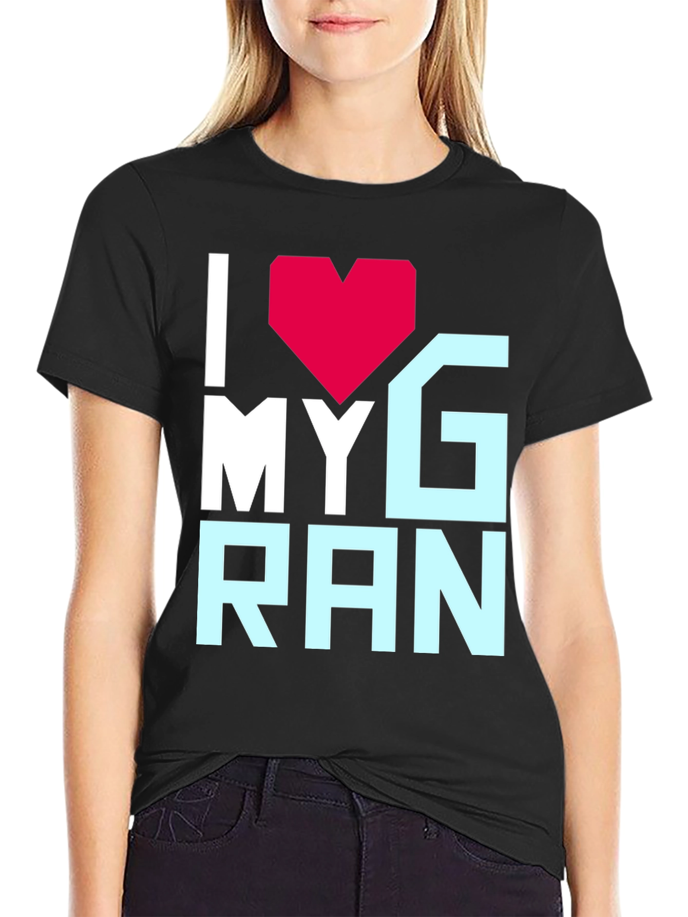 I Heart My Gran T-Shirt - Black Graphic Tee