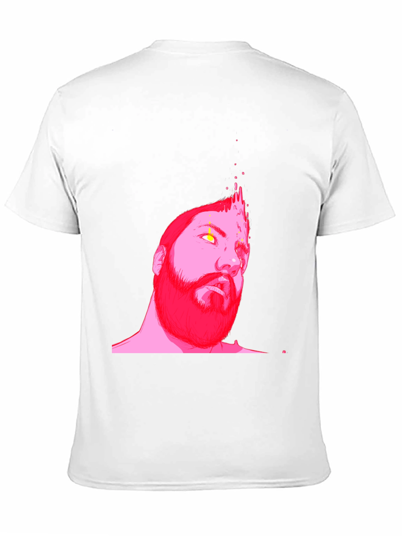 Abstract Pink Portrait Black T-Shirt