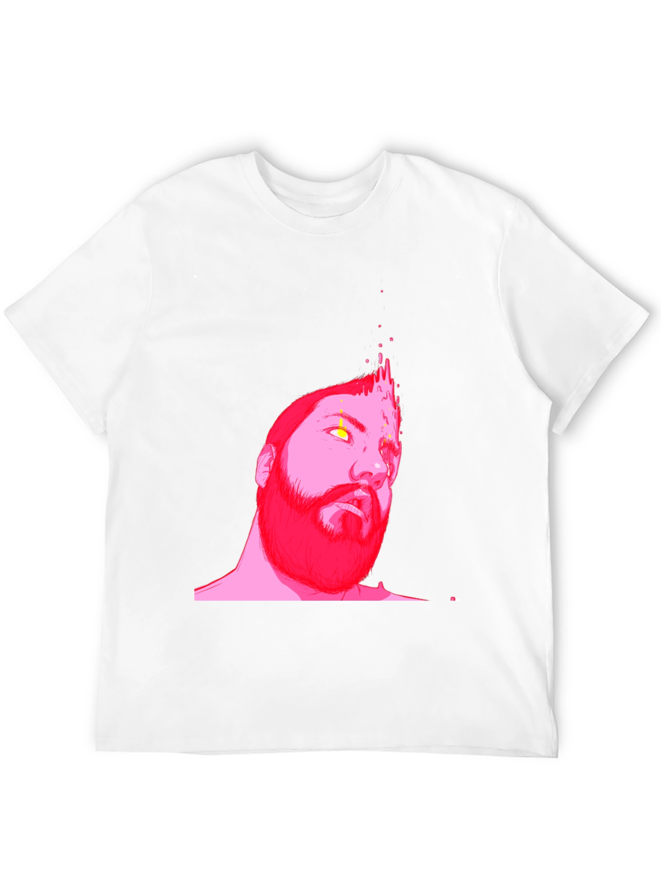 Abstract Pink Portrait Black T-Shirt