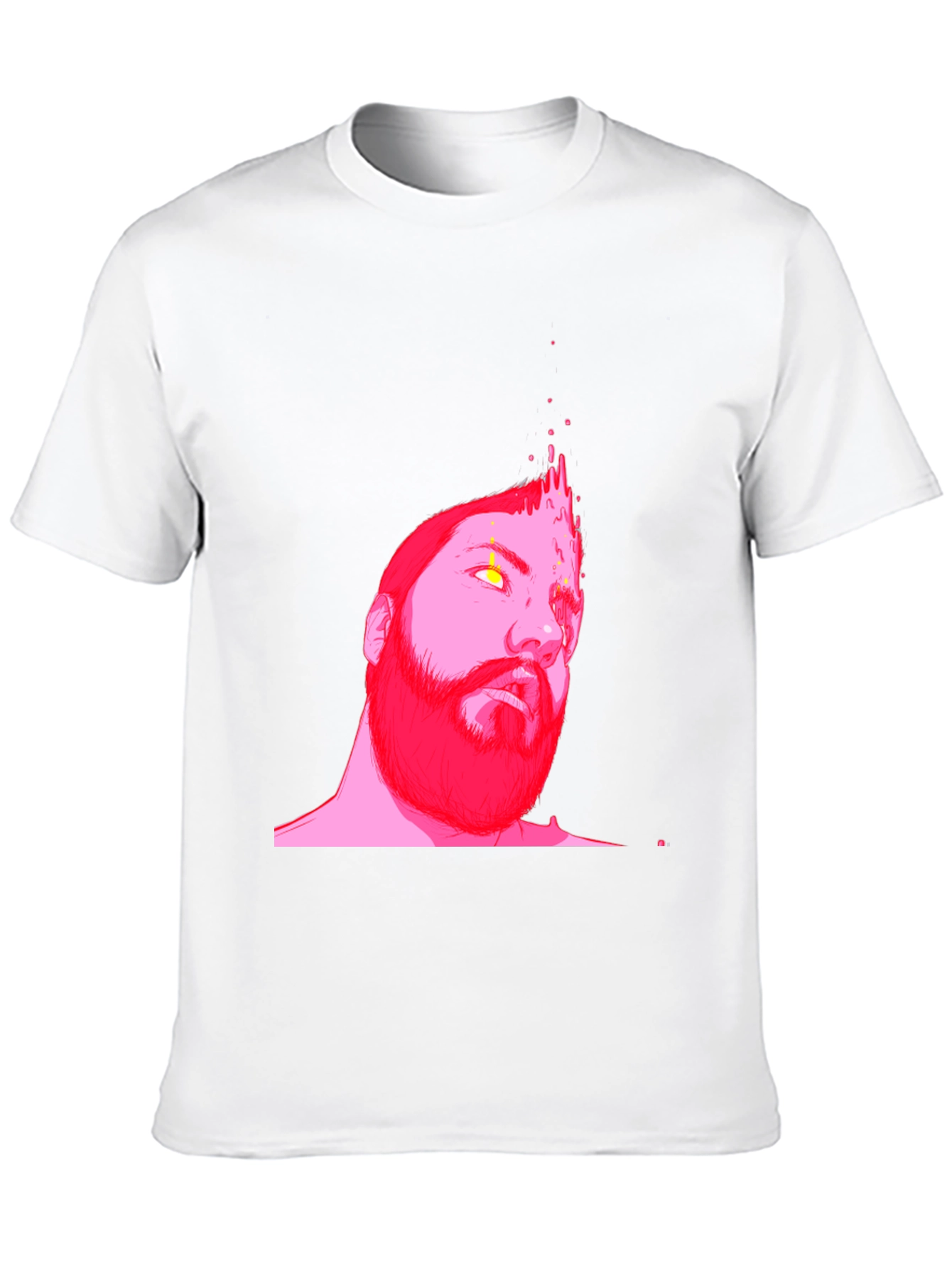 Abstract Pink Portrait Black T-Shirt