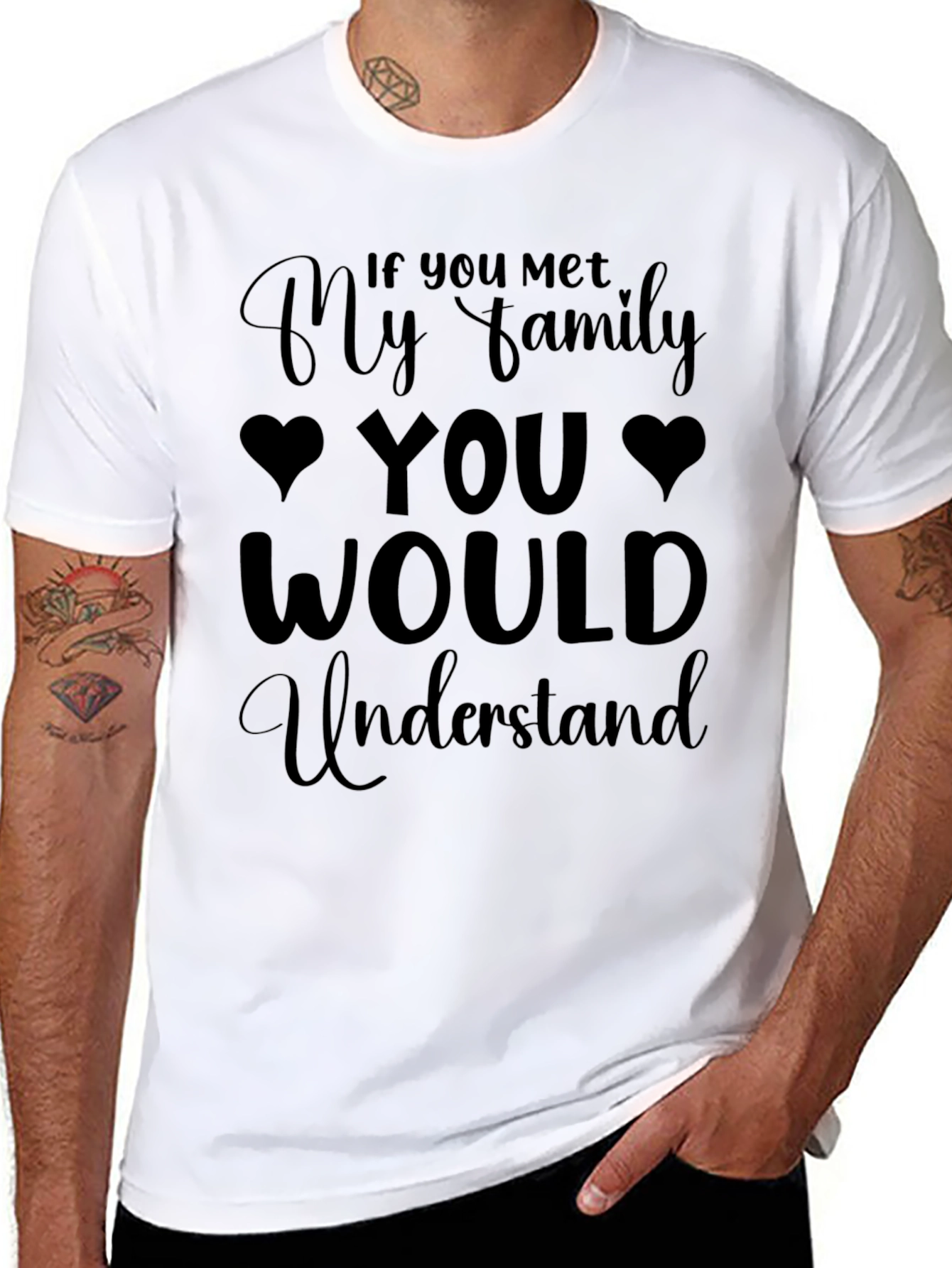 Humorous If You Met My Family Graphic Tee