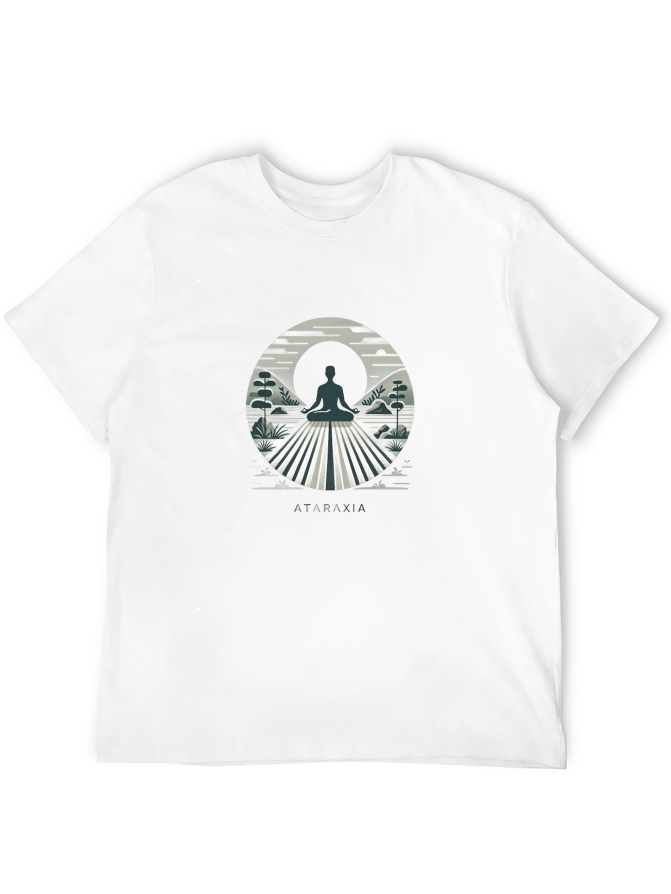 Ataraxia Graphic T-Shirt Zen Meditation Design