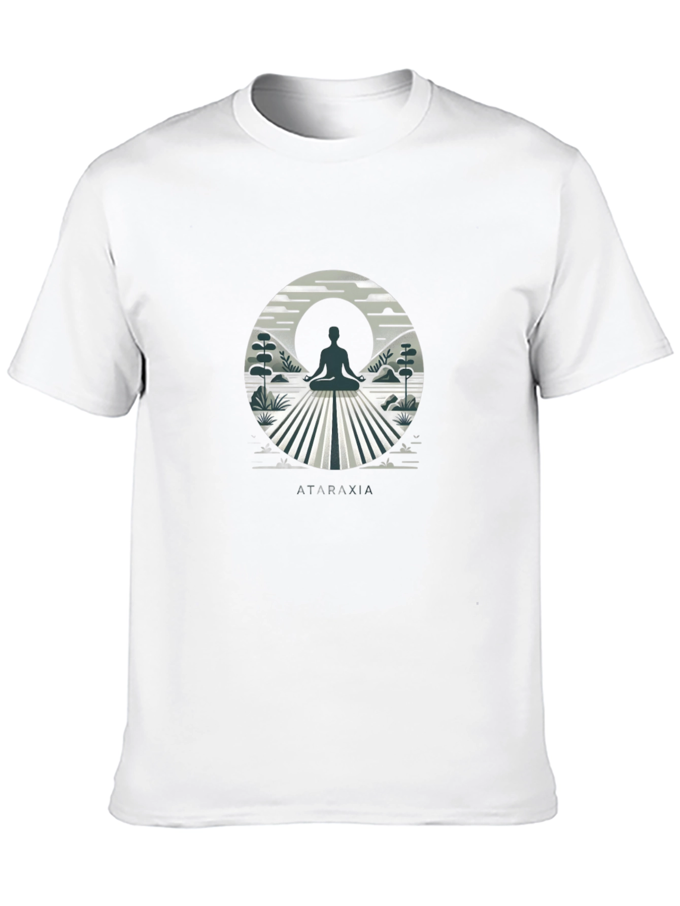 Ataraxia Graphic T-Shirt Zen Meditation Design