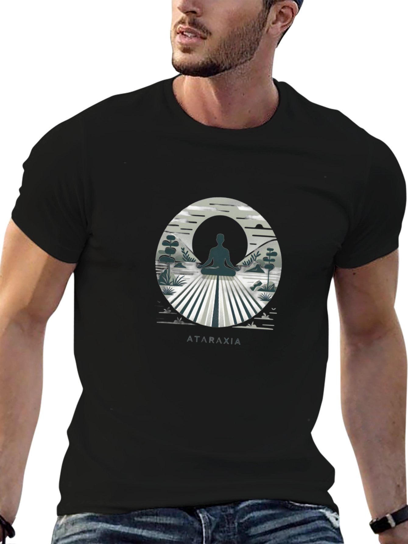 Ataraxia Graphic T-Shirt Zen Meditation Design