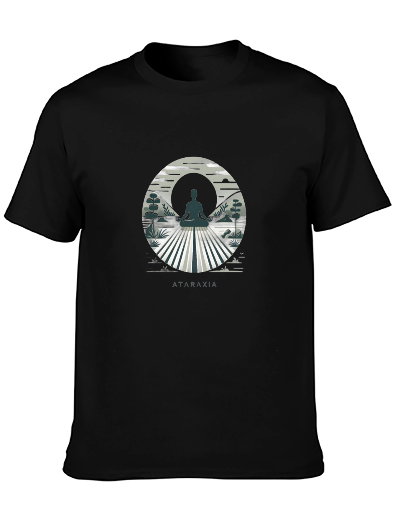 Ataraxia Graphic T-Shirt Zen Meditation Design