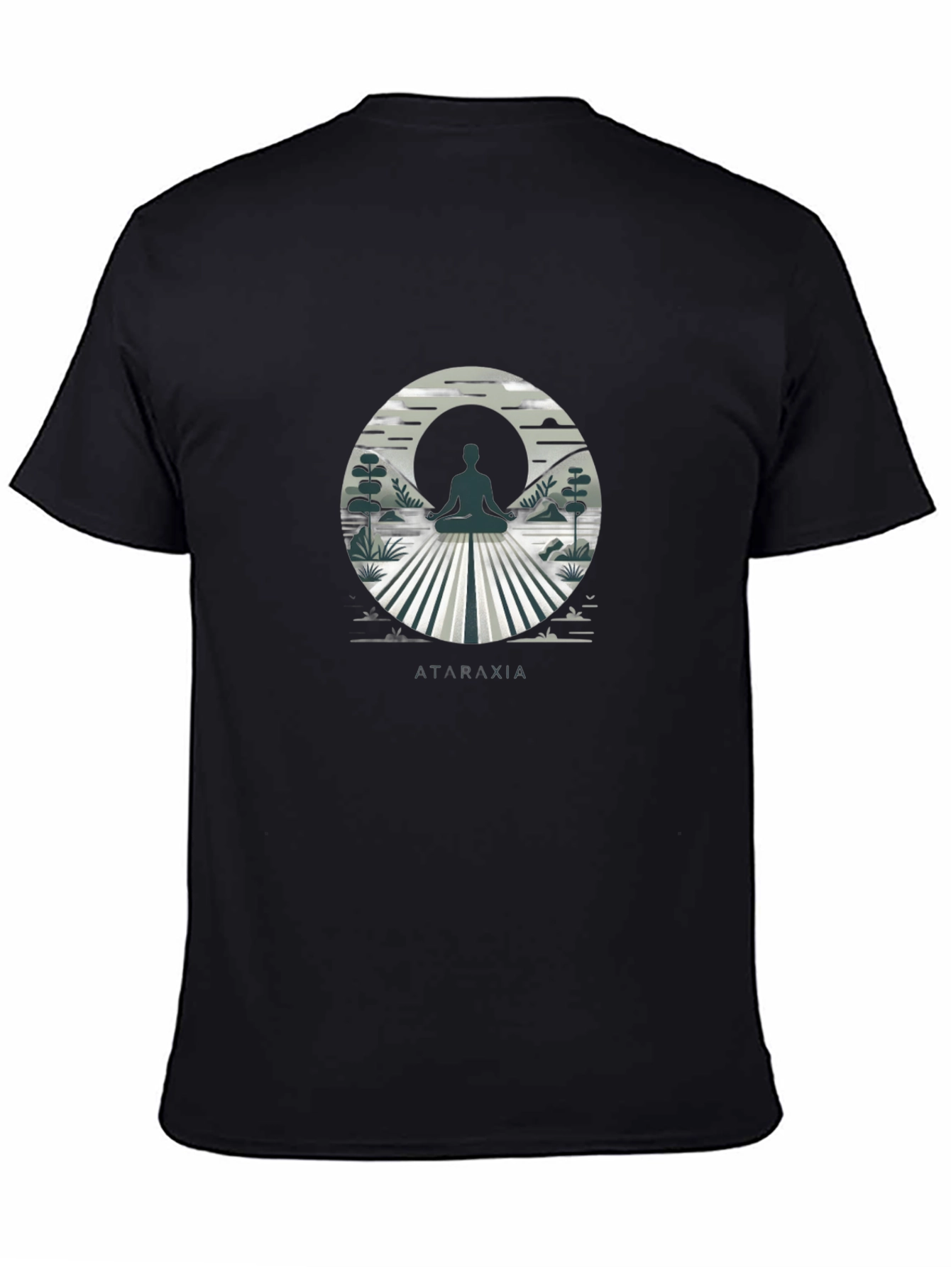 Ataraxia Graphic T-Shirt Zen Meditation Design