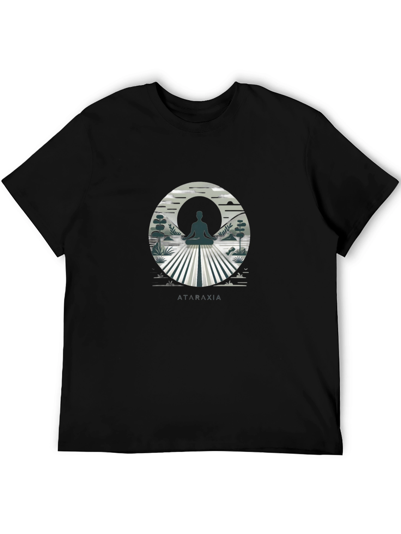 Ataraxia Graphic T-Shirt Zen Meditation Design