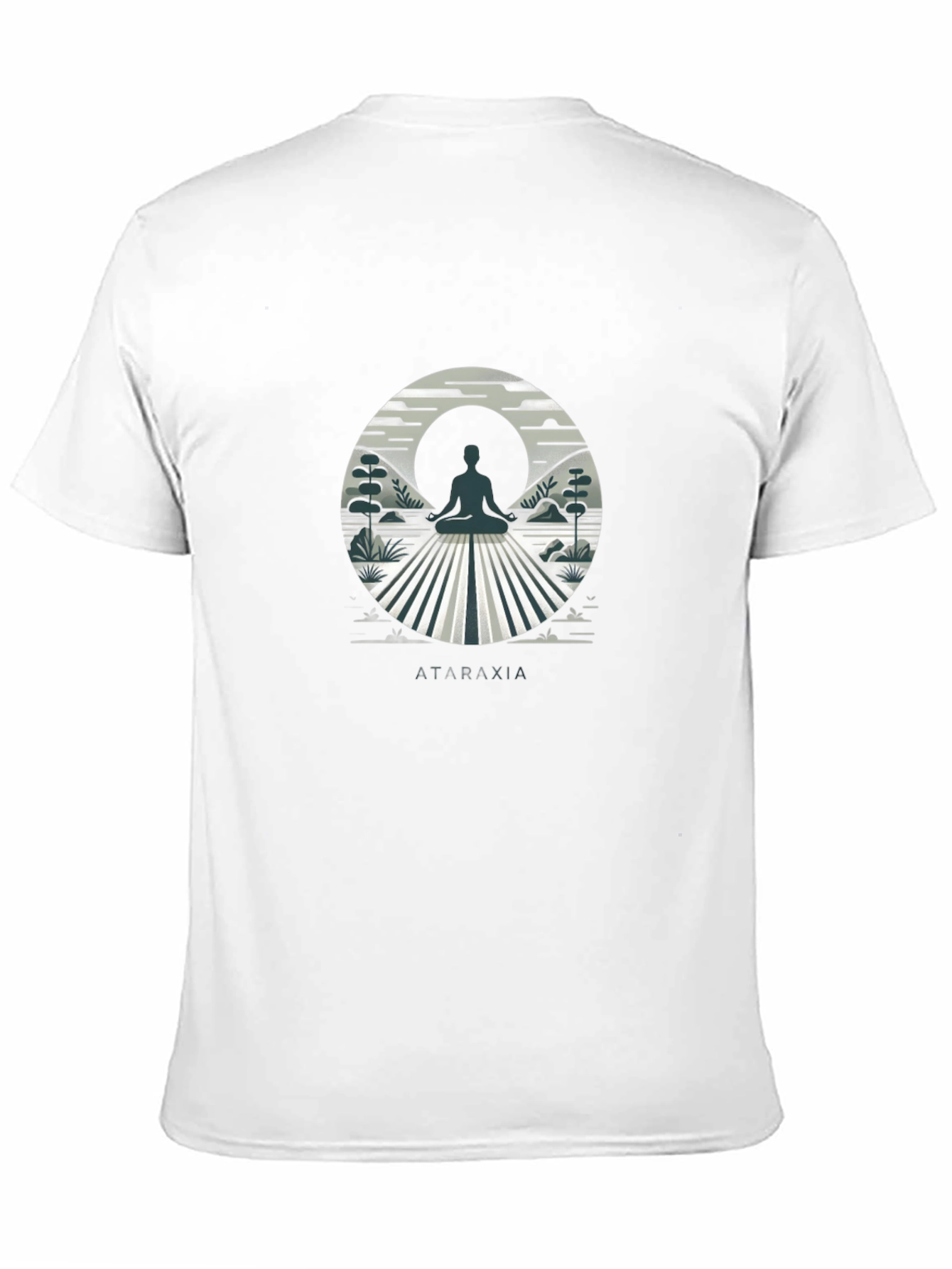Ataraxia Graphic T-Shirt Zen Meditation Design