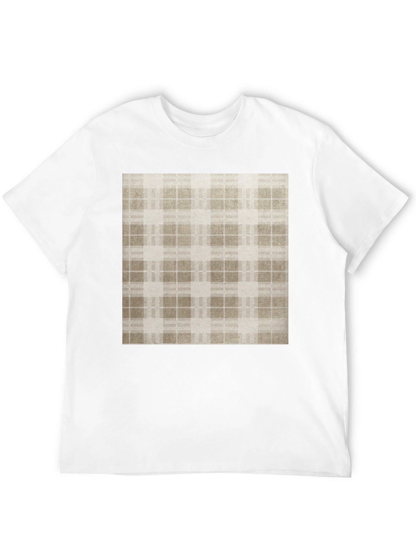Stylish Plaid Print Black T-Shirt