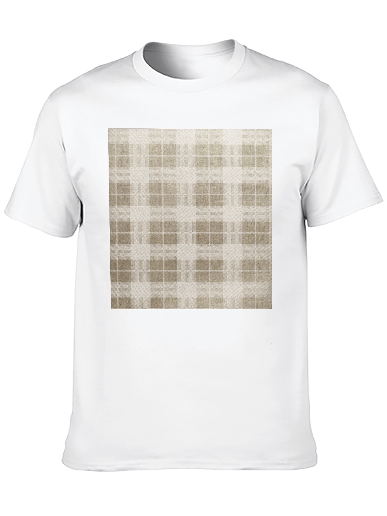 Stylish Plaid Print Black T-Shirt