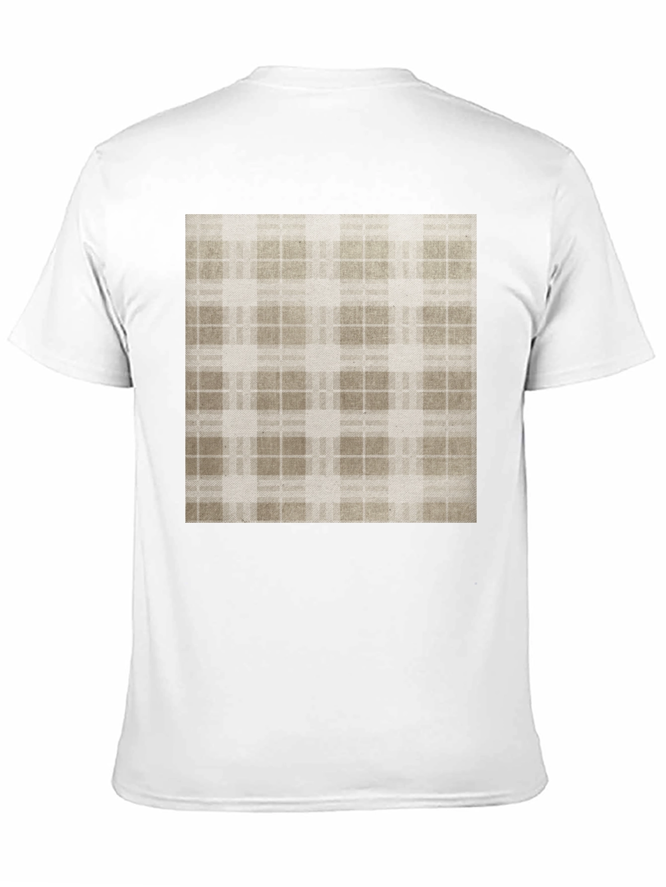 Stylish Plaid Print Black T-Shirt