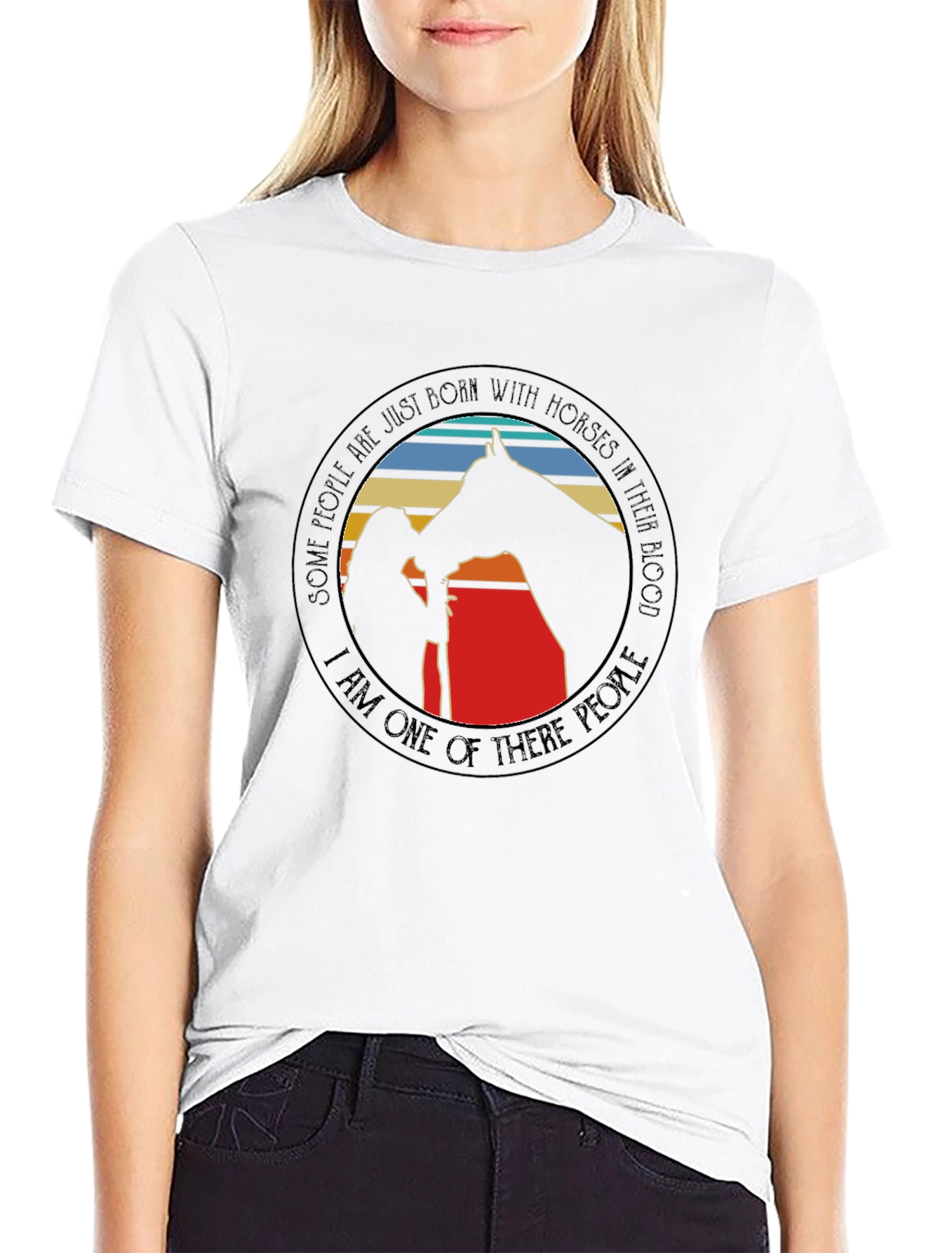 Horse Lover T-Shirt Born With Horses