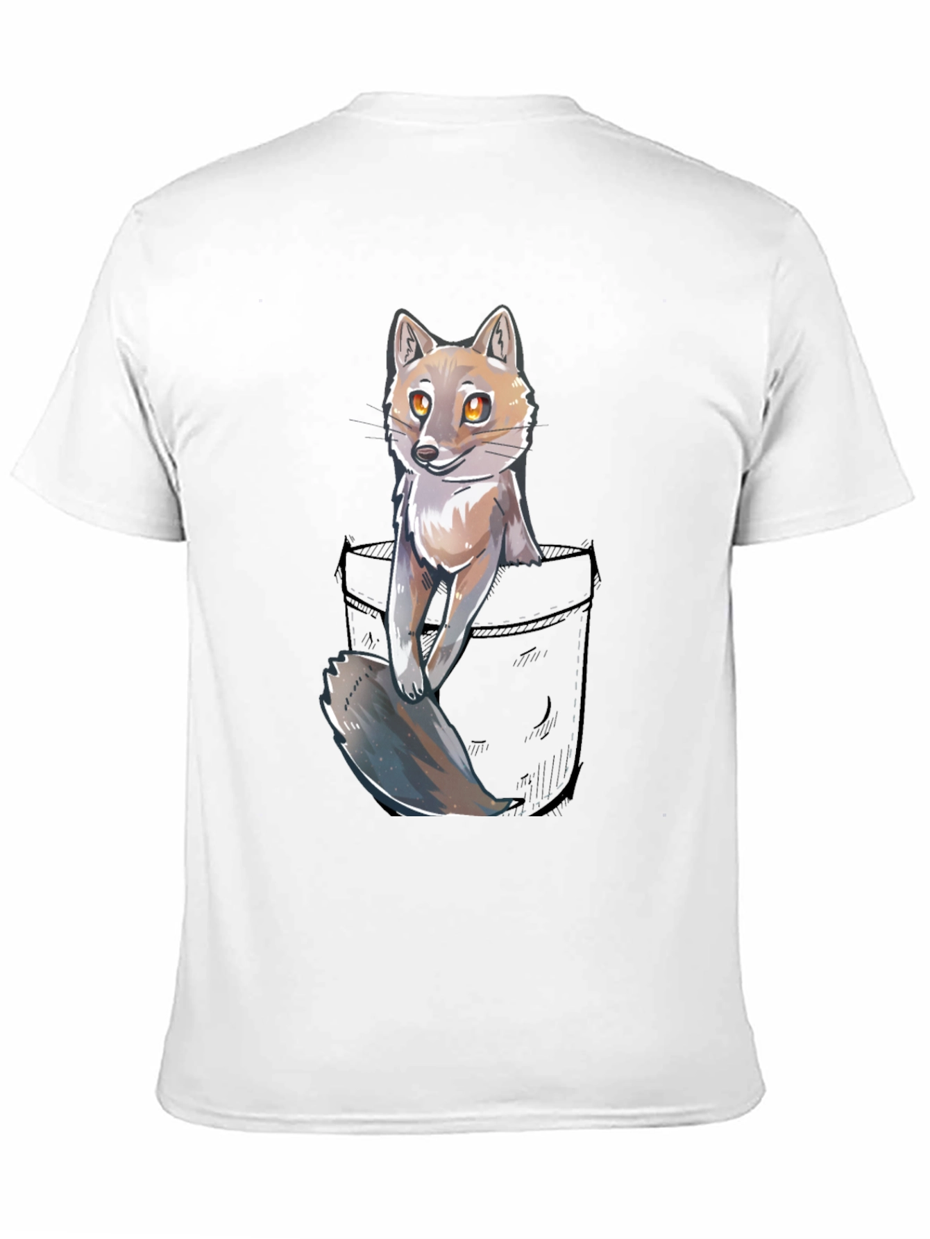 Fox in Pocket Graphic T-Shirt - Unisex