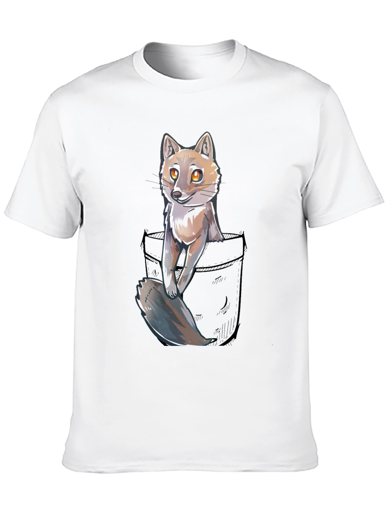 Fox in Pocket Graphic T-Shirt - Unisex