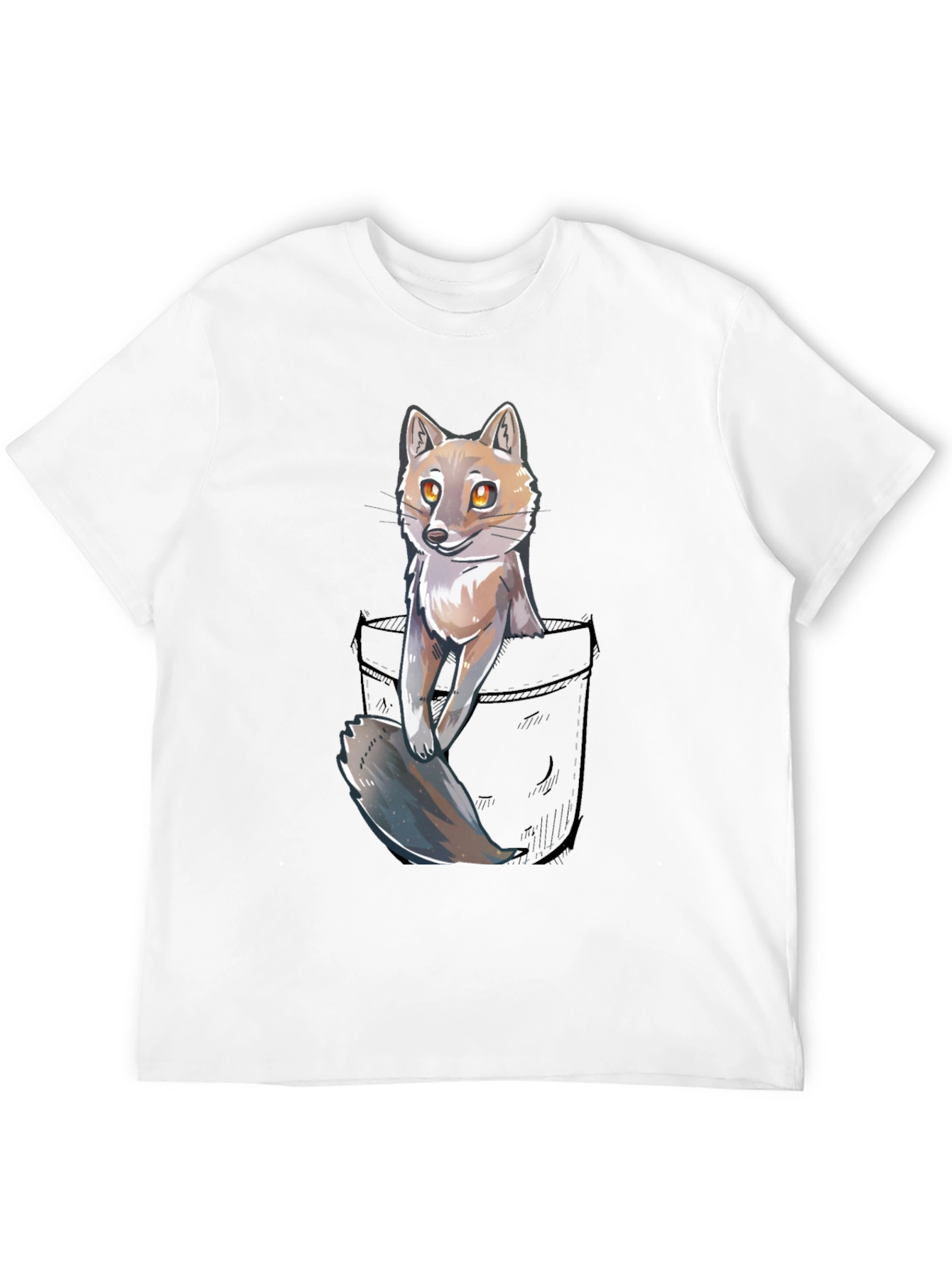 Fox in Pocket Graphic T-Shirt - Unisex