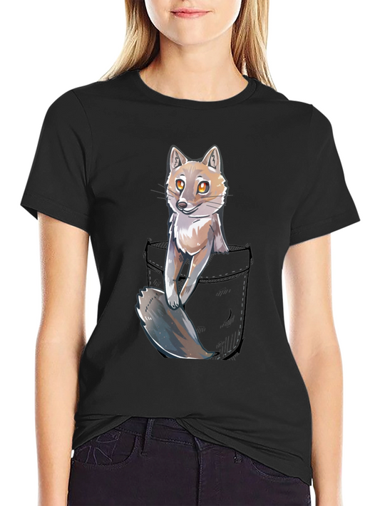 Fox in Pocket Graphic T-Shirt - Unisex