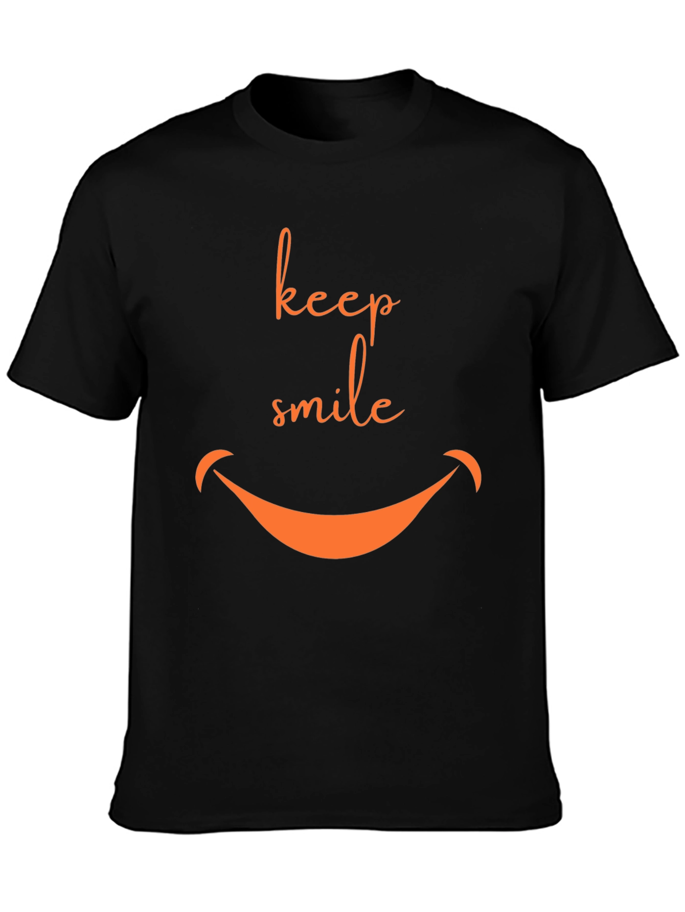 Keep Smiling Black Graphic Tee