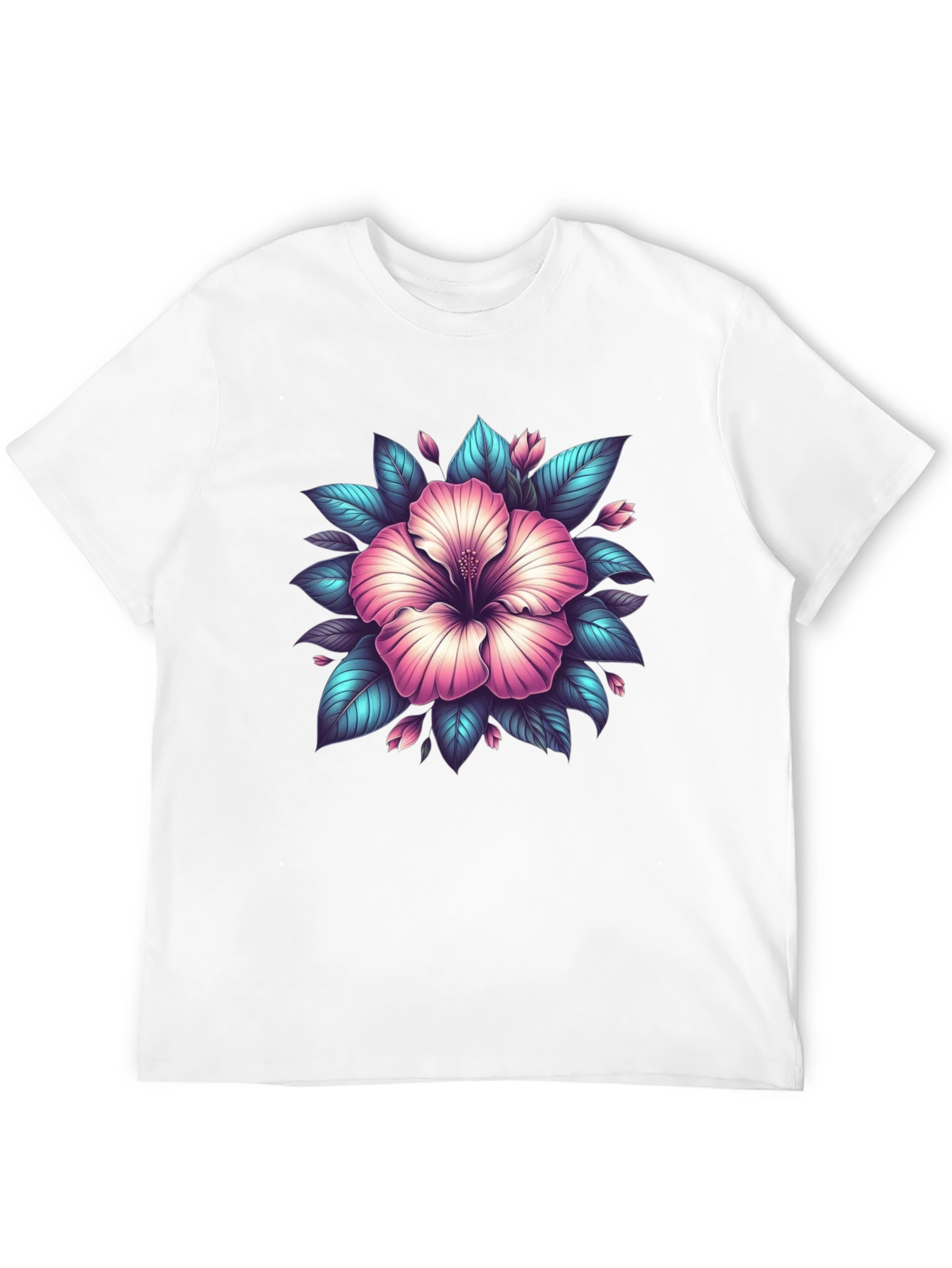 Hibiscus Flower Graphic T-Shirt