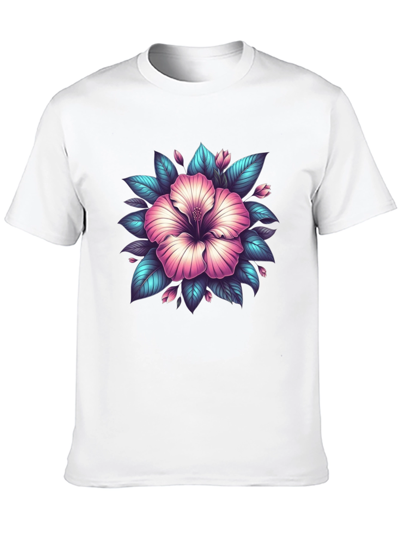 Hibiscus Flower Graphic T-Shirt
