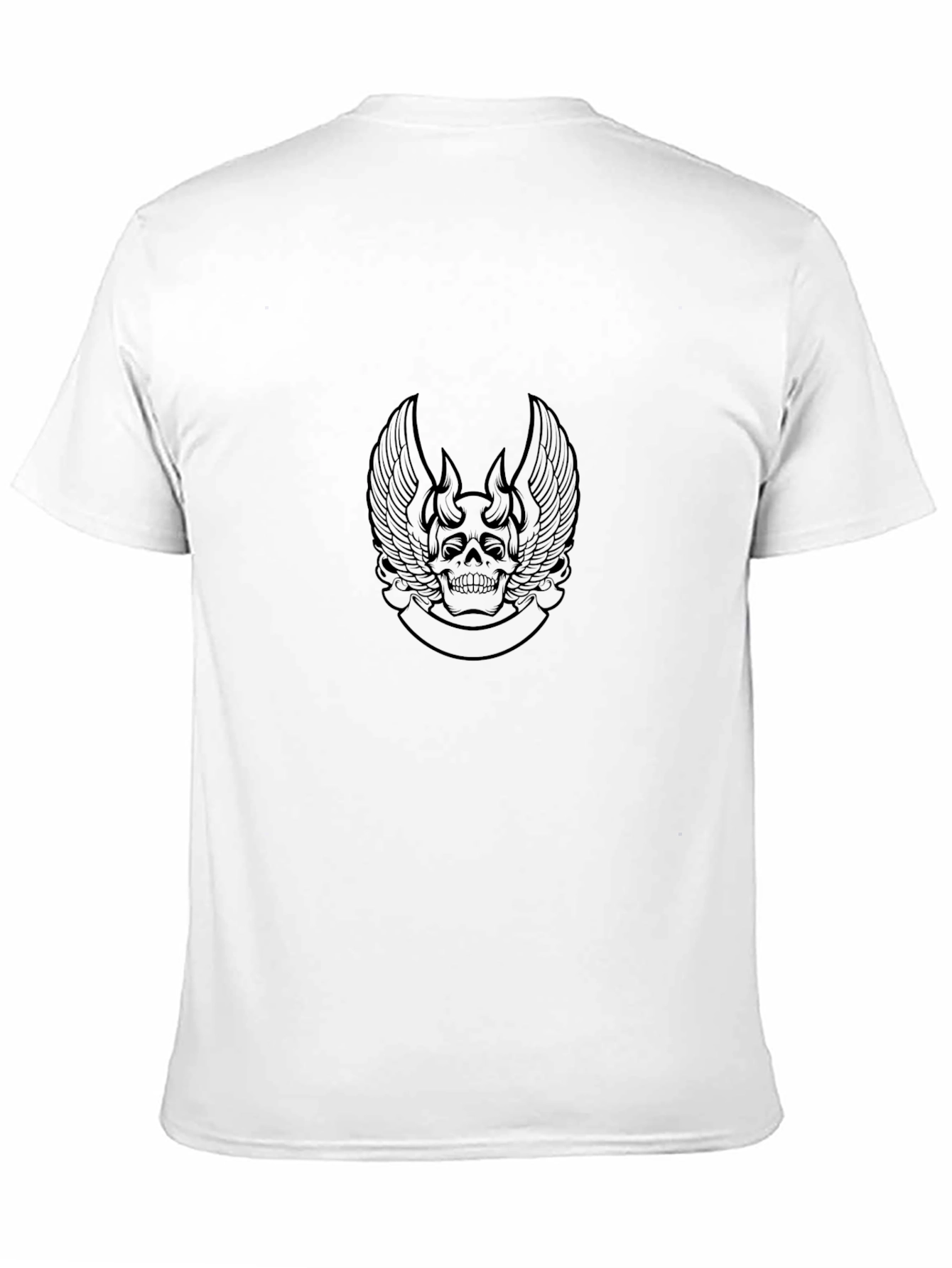 Black Skull Wings Graphic Tee