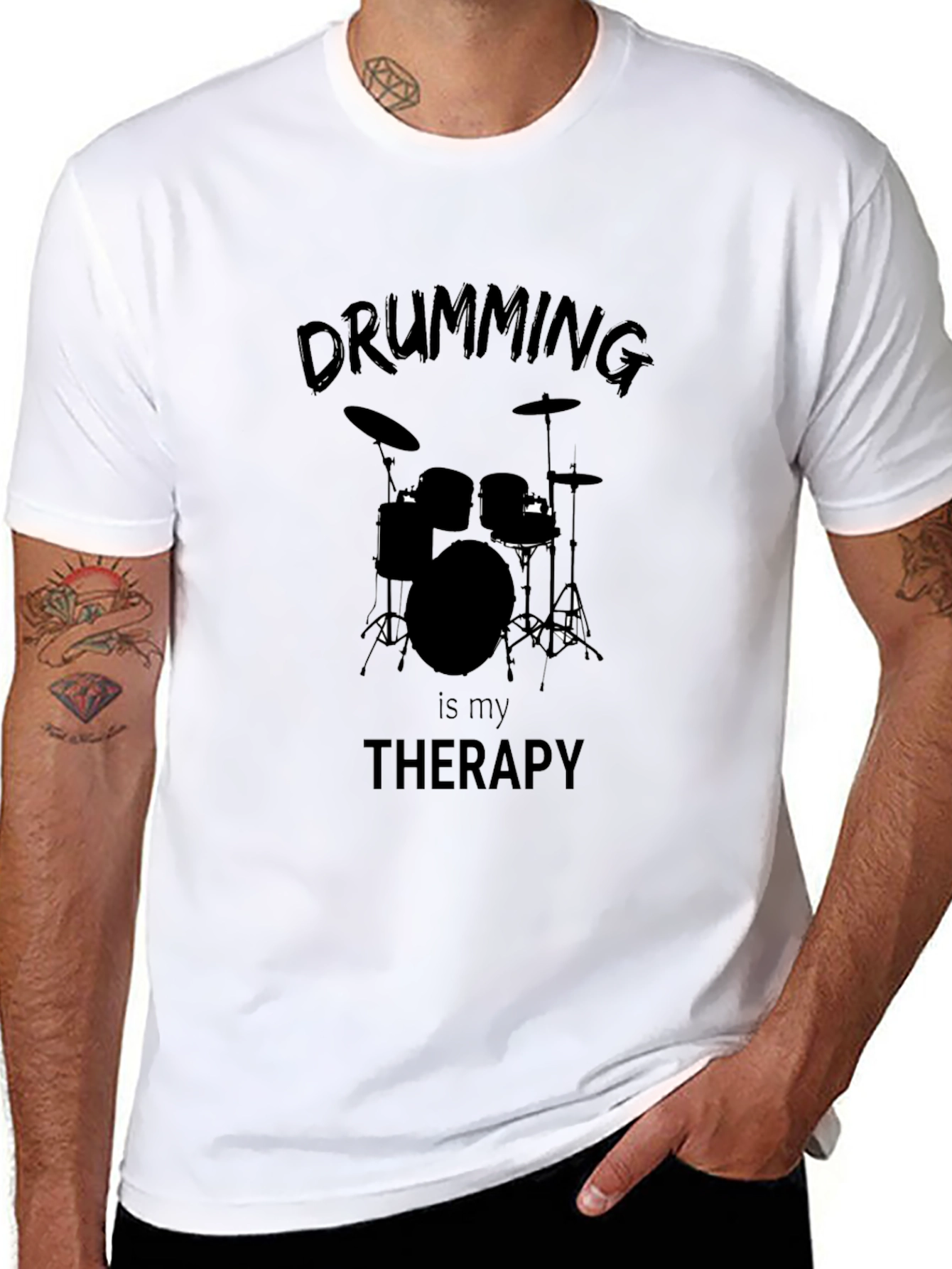 Drumming is My Therapy Graphic T-Shirt