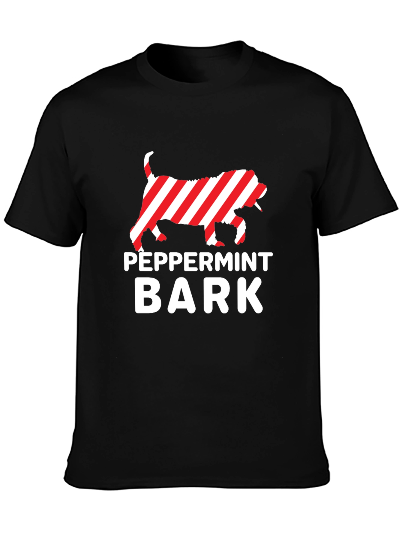 Peppermint Bark Dog Graphic Tee - Holiday Fun