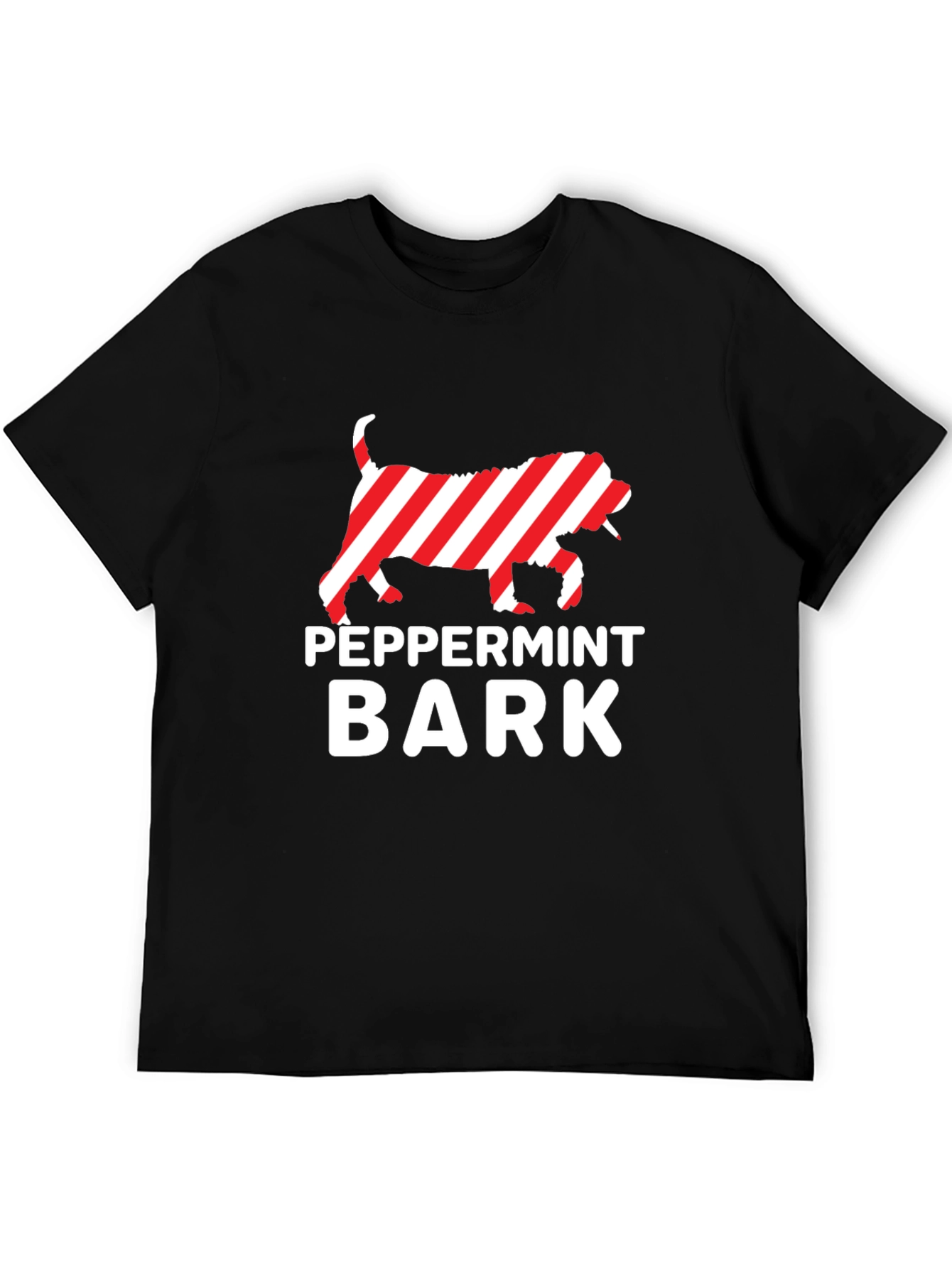 Peppermint Bark Dog Graphic Tee - Holiday Fun