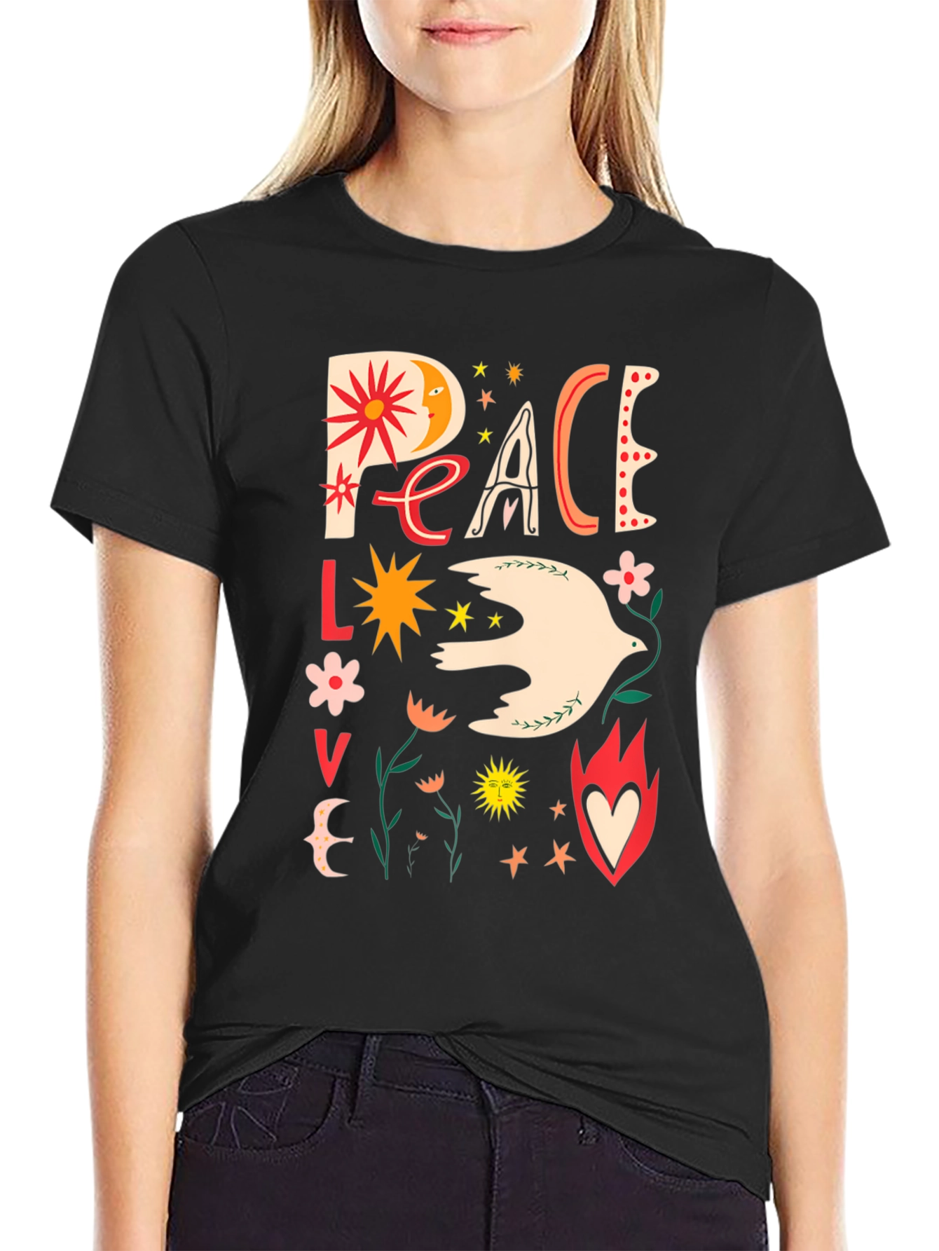 Peace Love Dove Graphic T-Shirt - Unisex