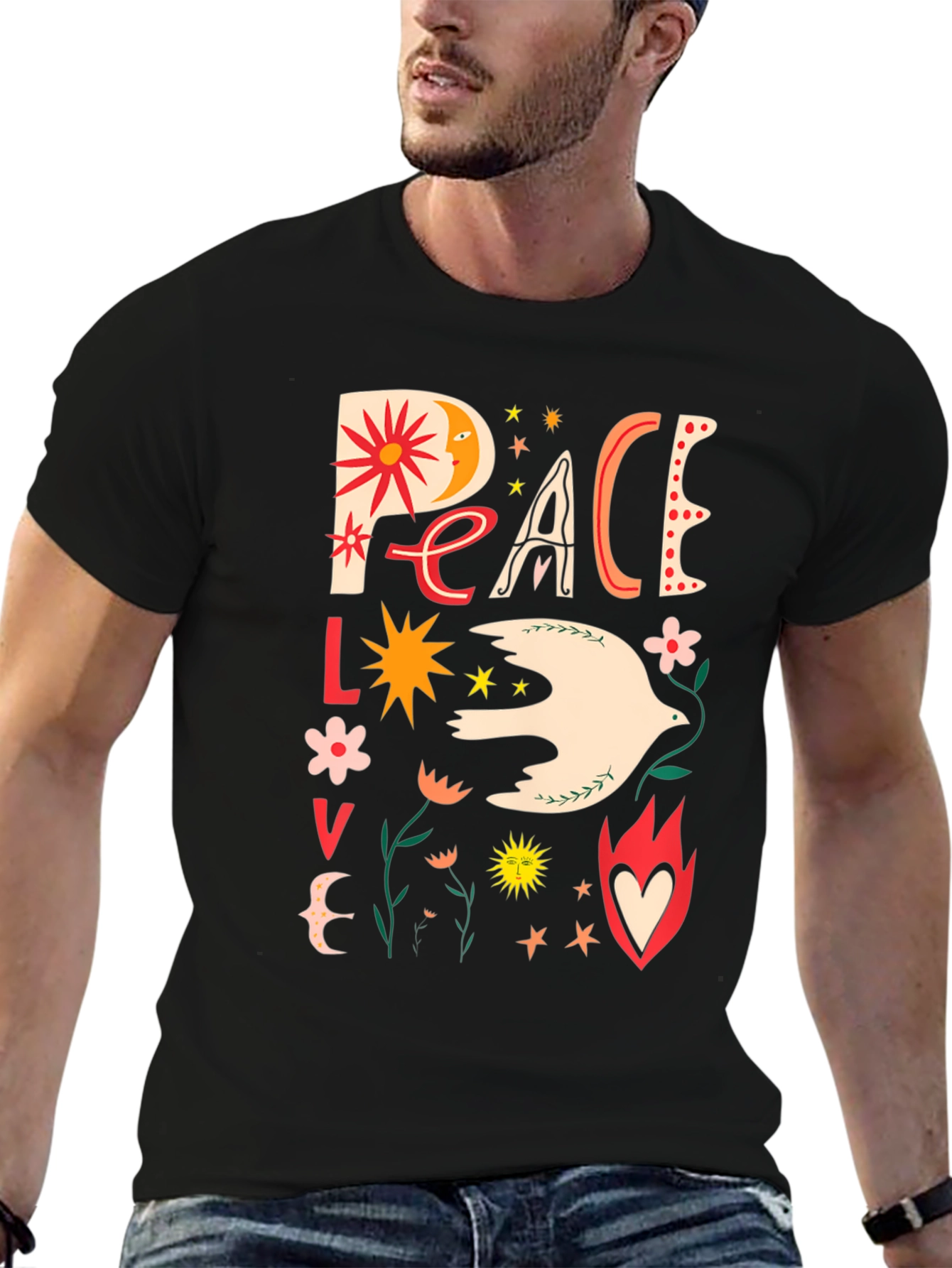 Peace Love Dove Graphic T-Shirt - Unisex