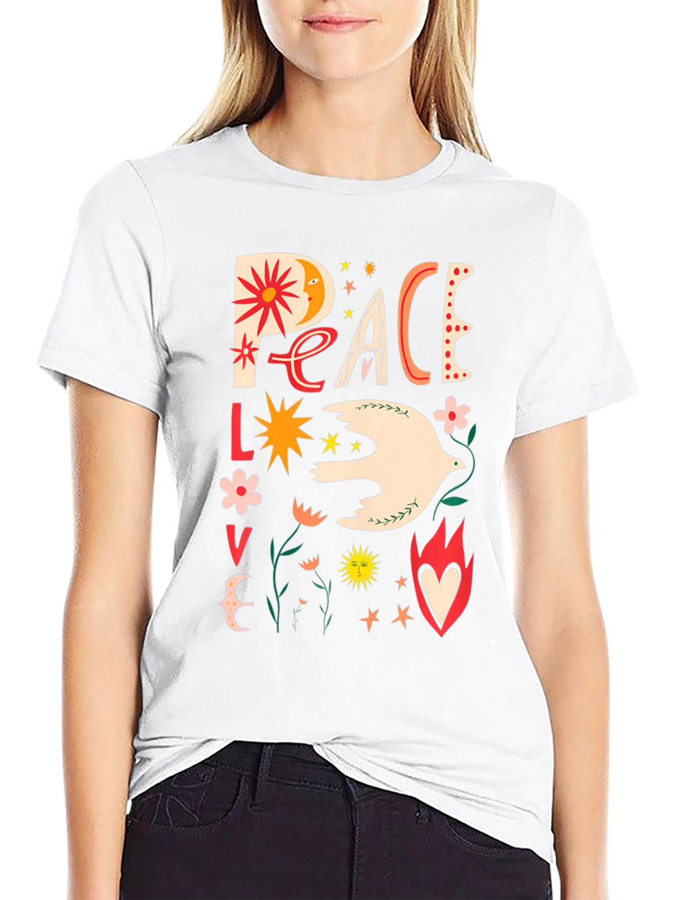 Peace Love Dove Graphic T-Shirt - Unisex
