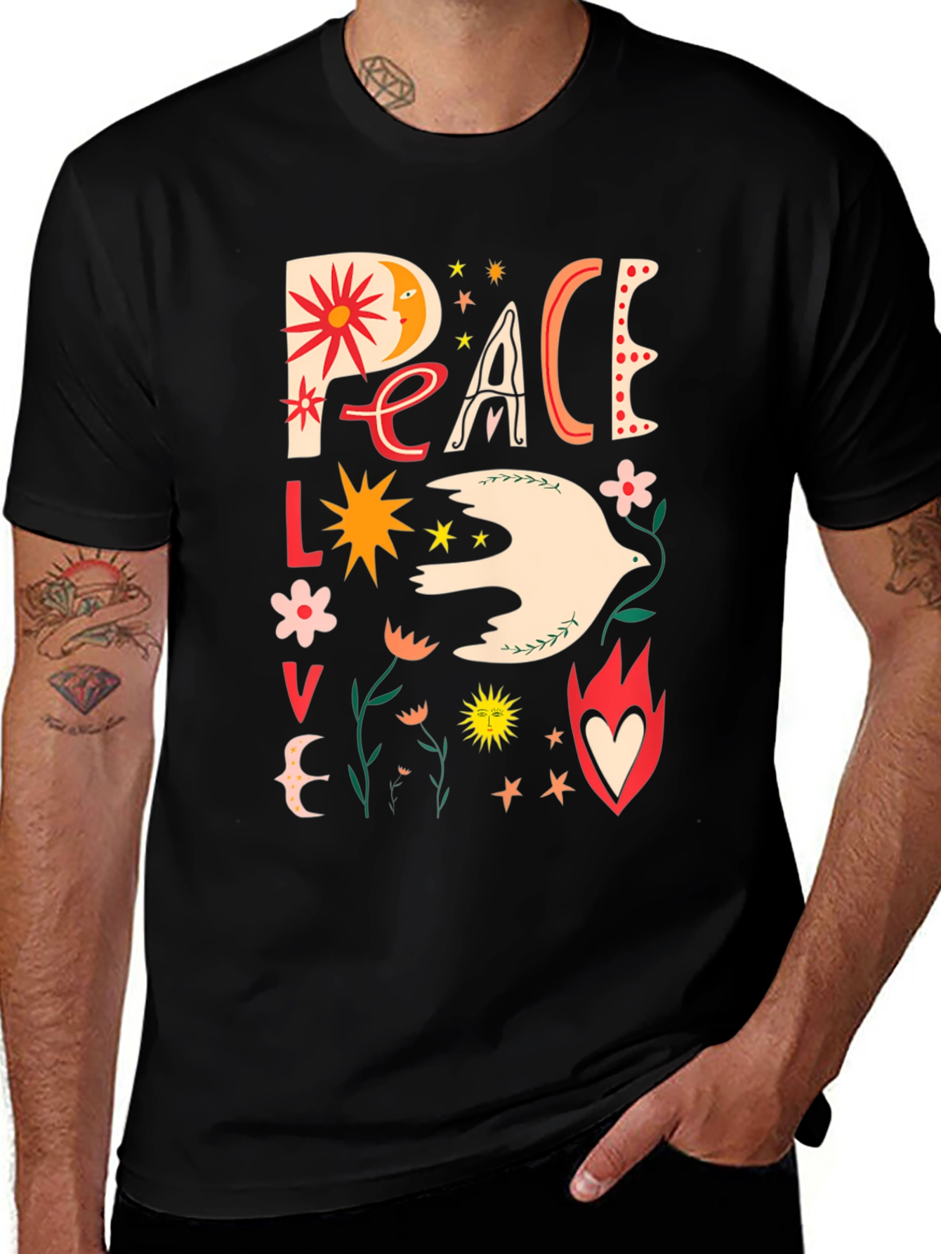 Peace Love Dove Graphic T-Shirt - Unisex